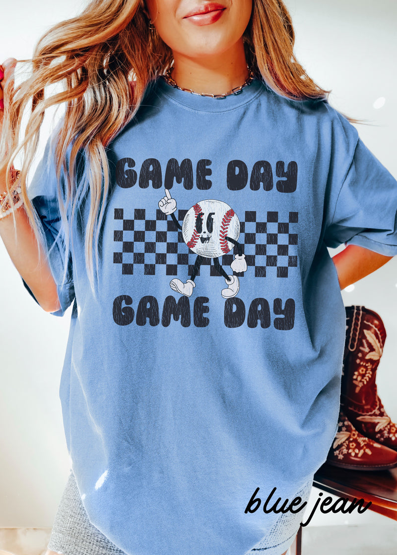 *Youth Game Day Baseball Mascot Tee *6 Colors (XS-XL)