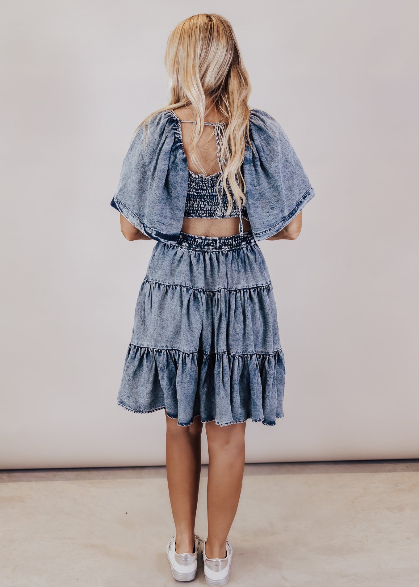 Cut Out Denim Dress