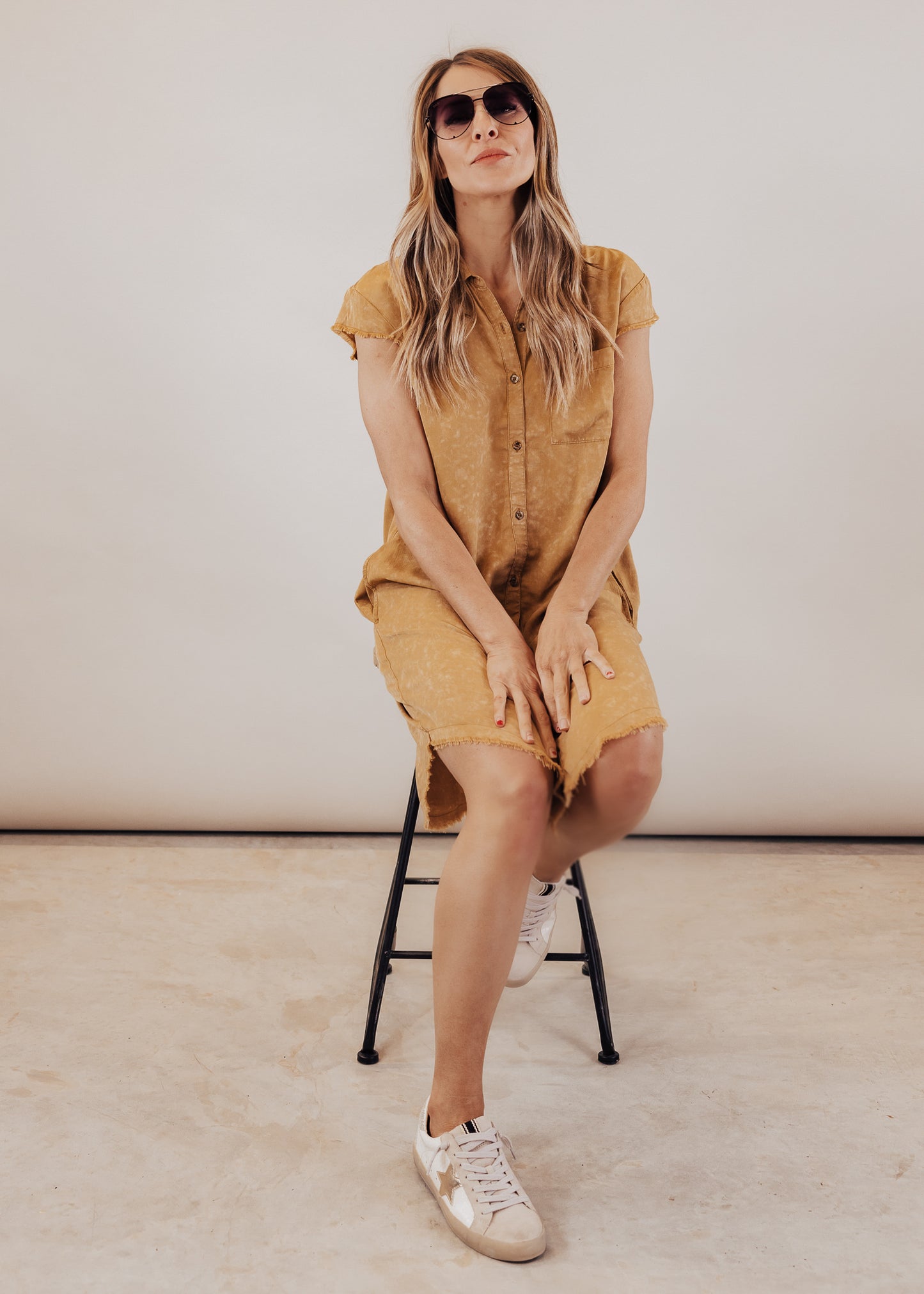 SMALL: Cooper Dress *MINERAL HONEY