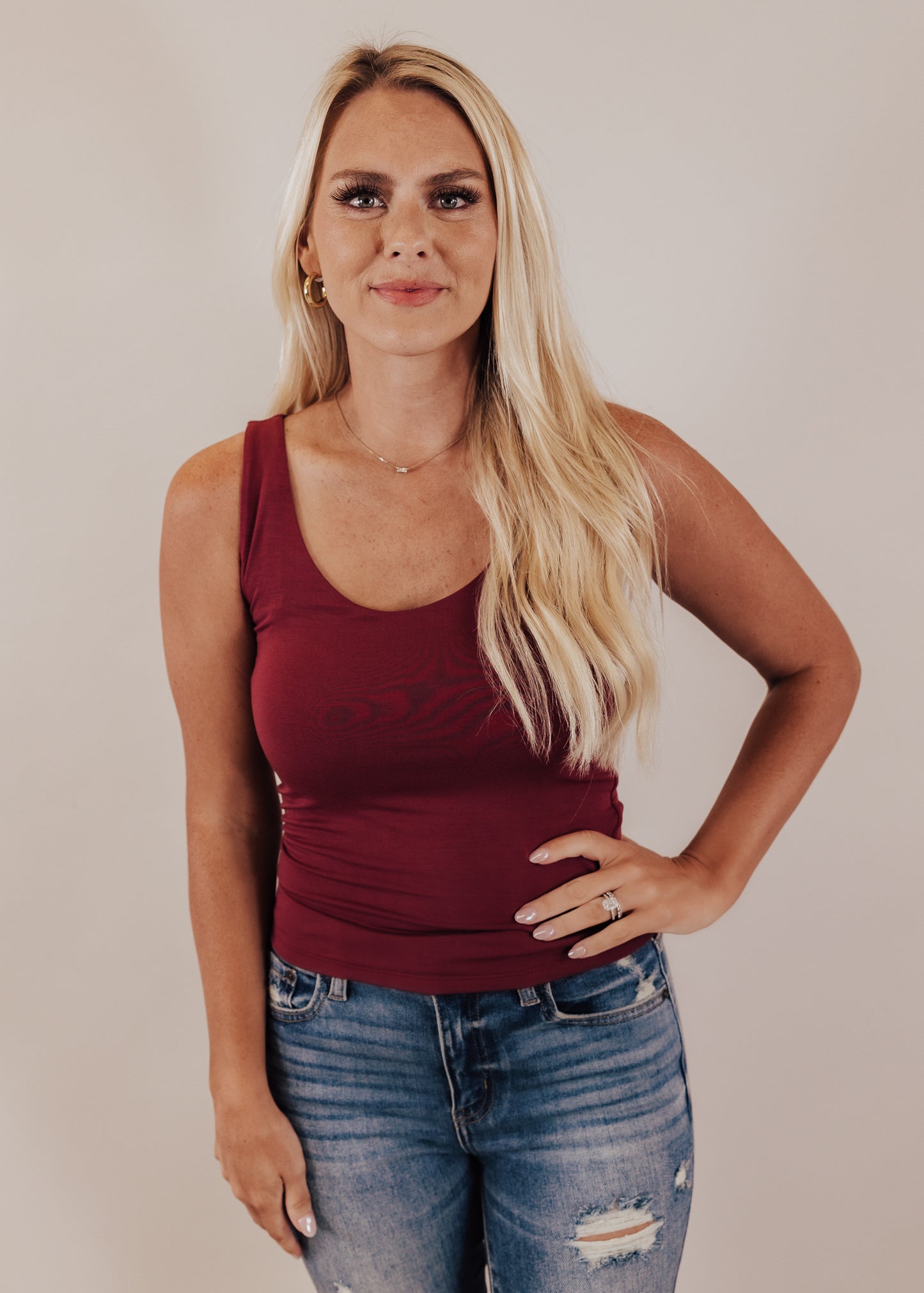 Jessly Crop Tank *MAROON