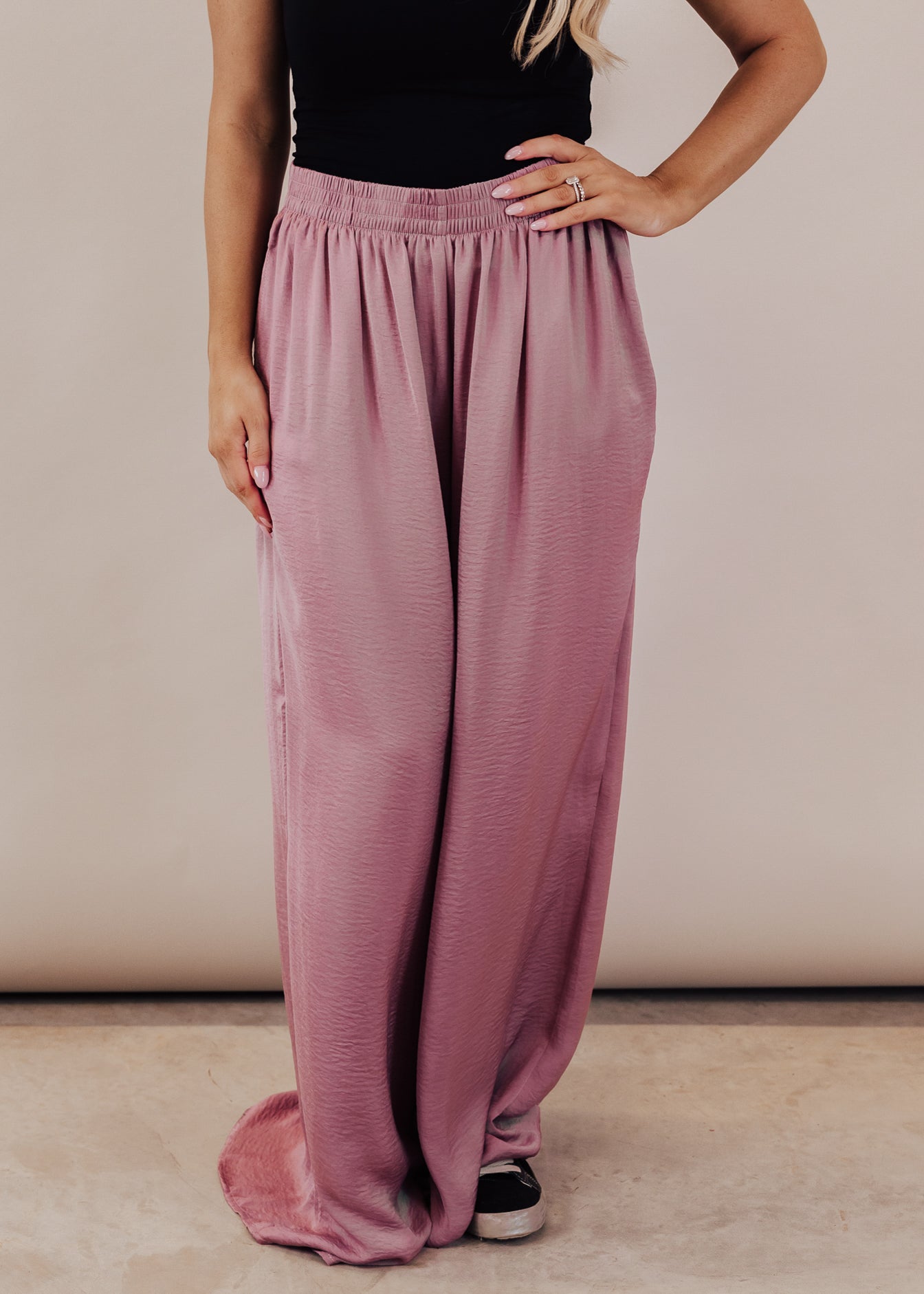 3X: Kristy Silky Pants (S-3X) *PURPLE MAUVE