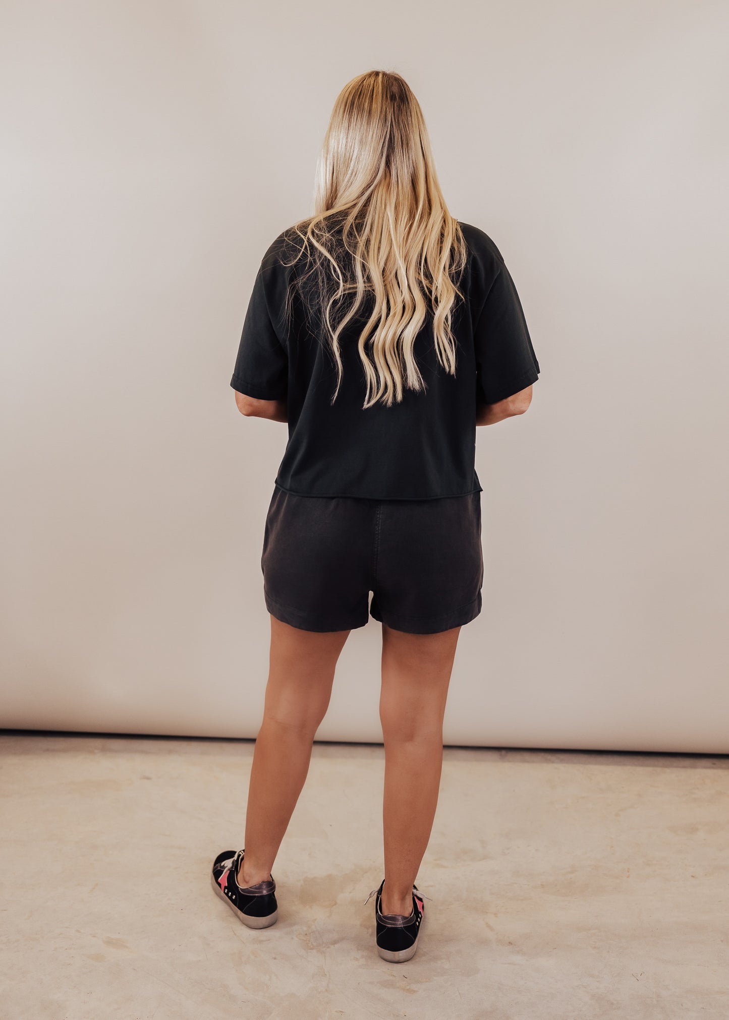 Dusty Tencel Shorts *DARK CHARCOAL