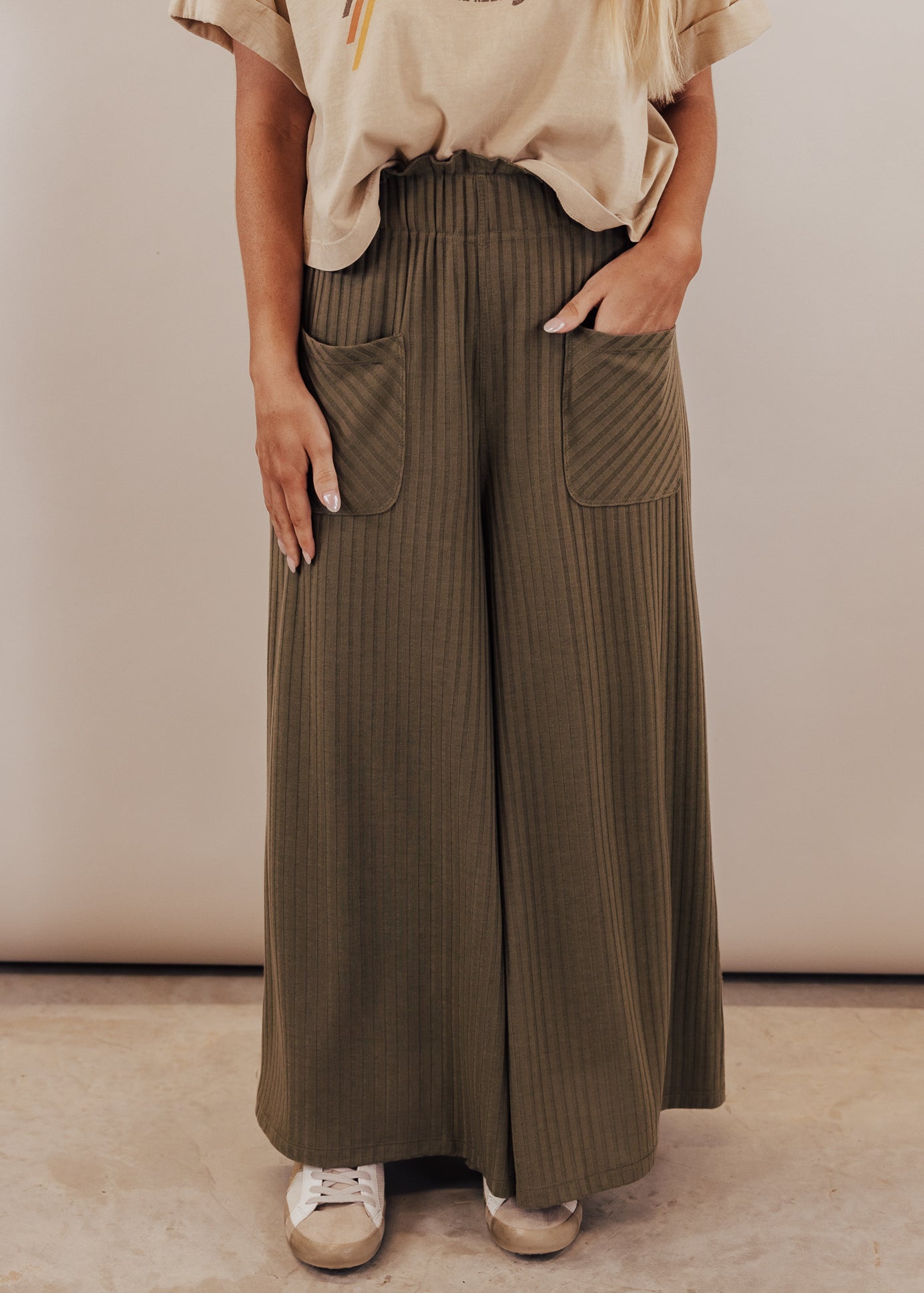 Tanner Wide Leg Pants *OLIVE