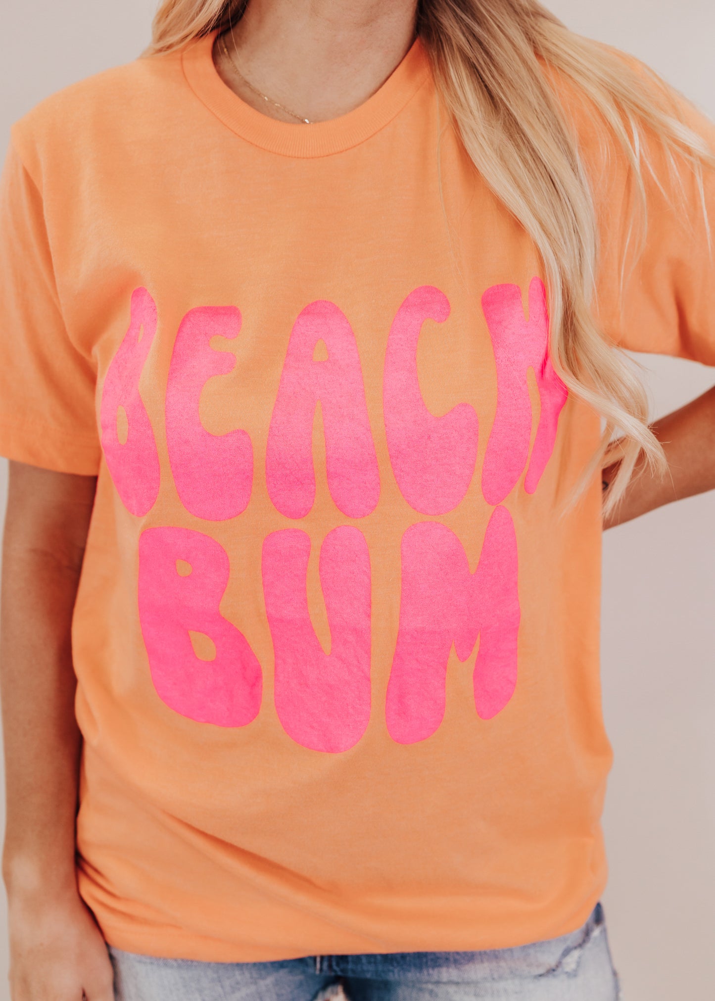 S, XL, 2X, 3X: Beach Bum Tee *Cantaloupe (S-3X)