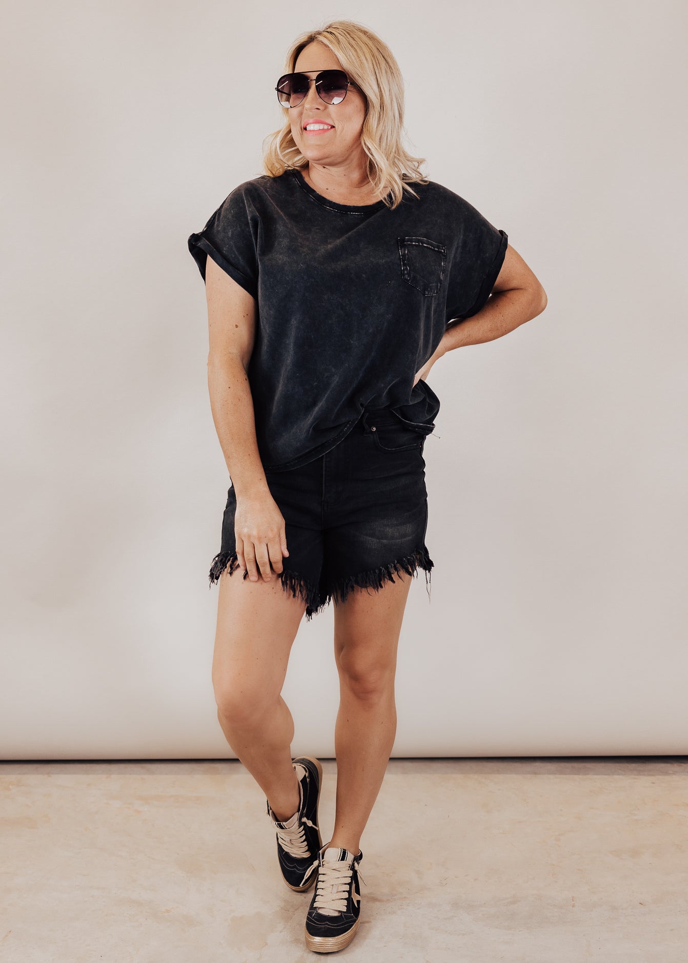 Milo Top *ACID BLACK