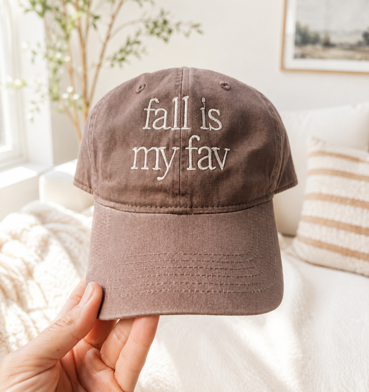 EMBROIDERED Fall Is My Fav Baseball Cap *2 COLORS