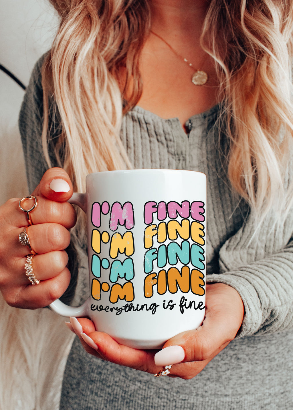 Everything is Fine Curvy Mug