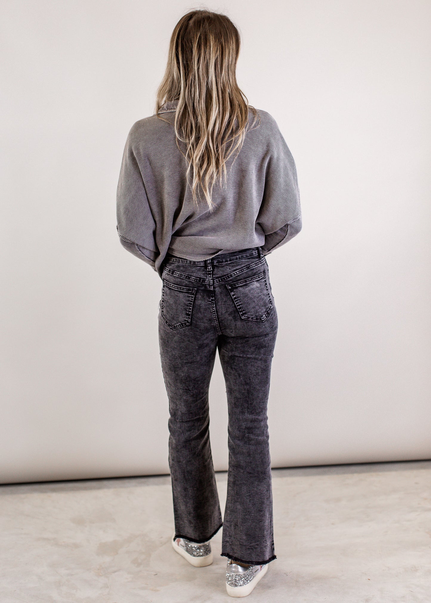 2X & 3X: Acid Wash Black Pants (S-3X)