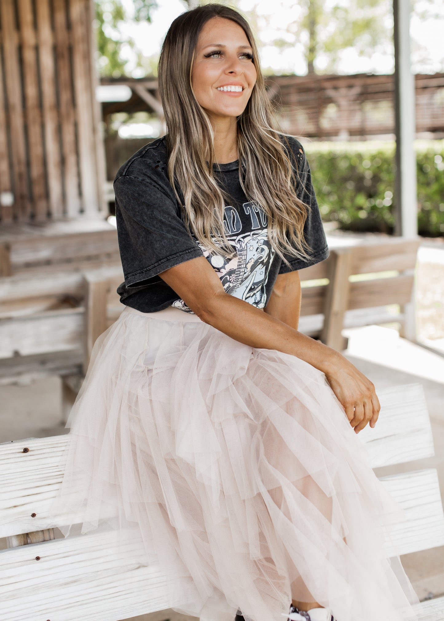 Tulle Layered Skirt *NUDE