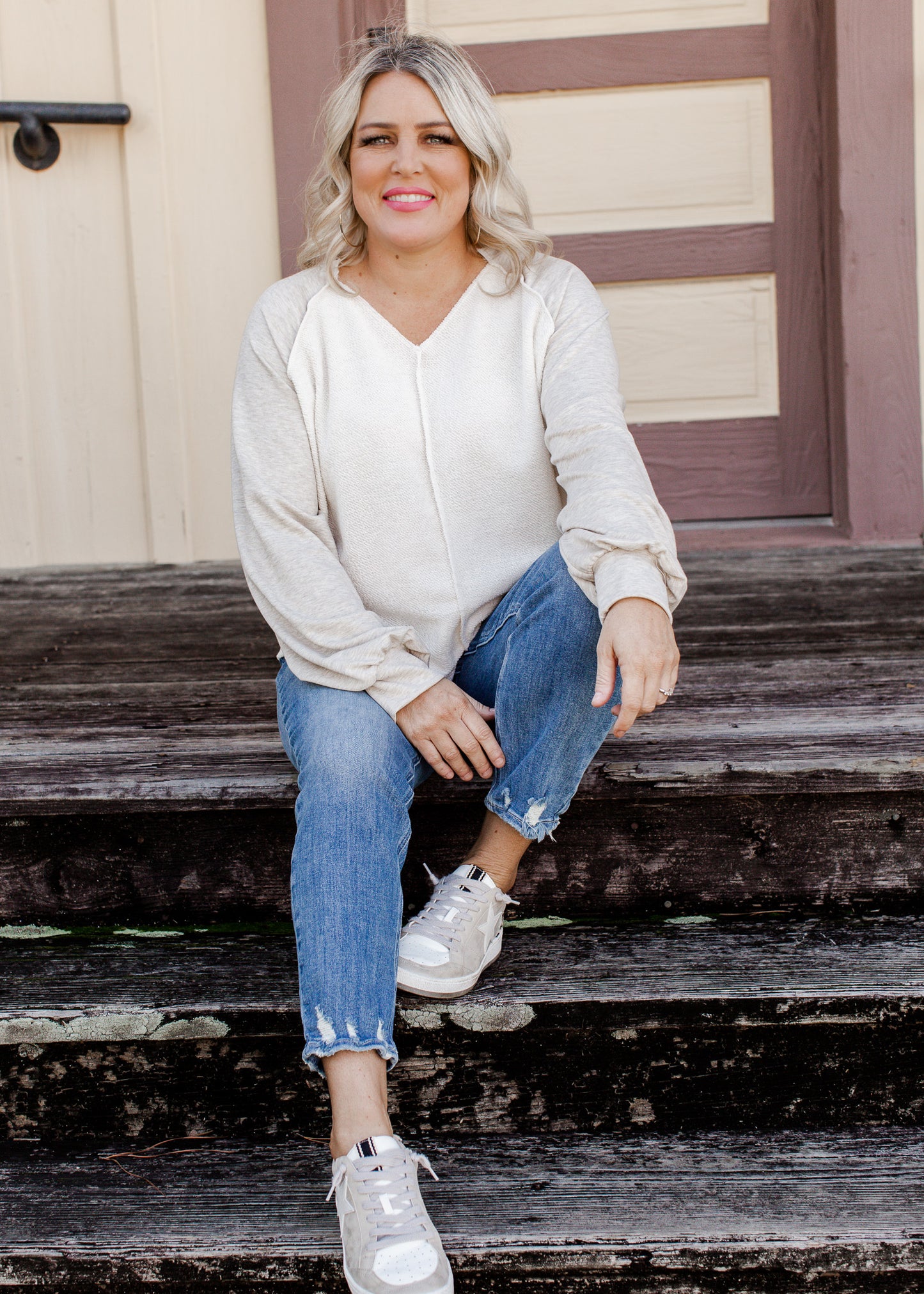 Carmen Top (S-XL) *TAUPE/BEIGE