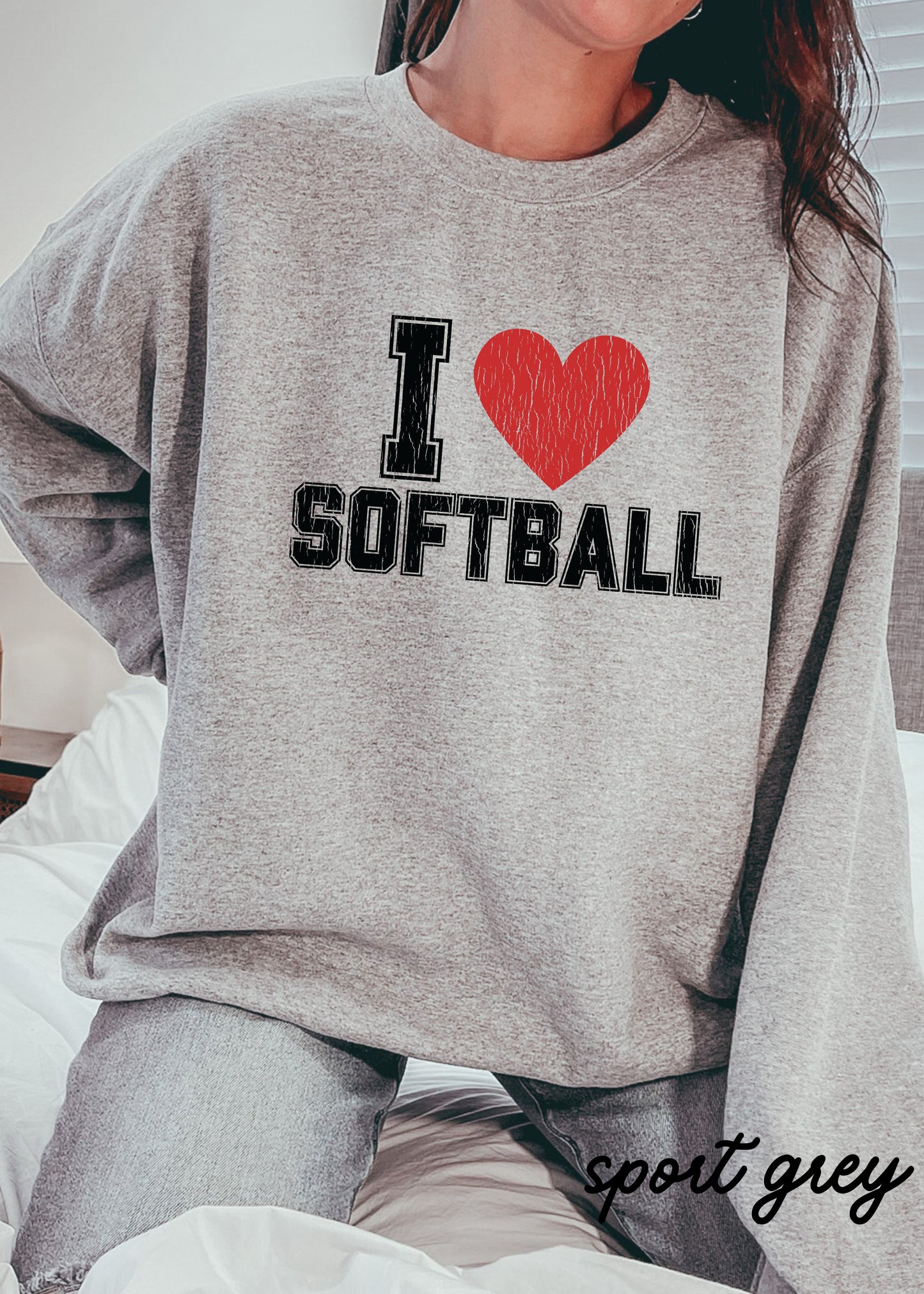 PRE-ORDER: I HEART Softball Sweatshirt *3 Colors (S-3X)