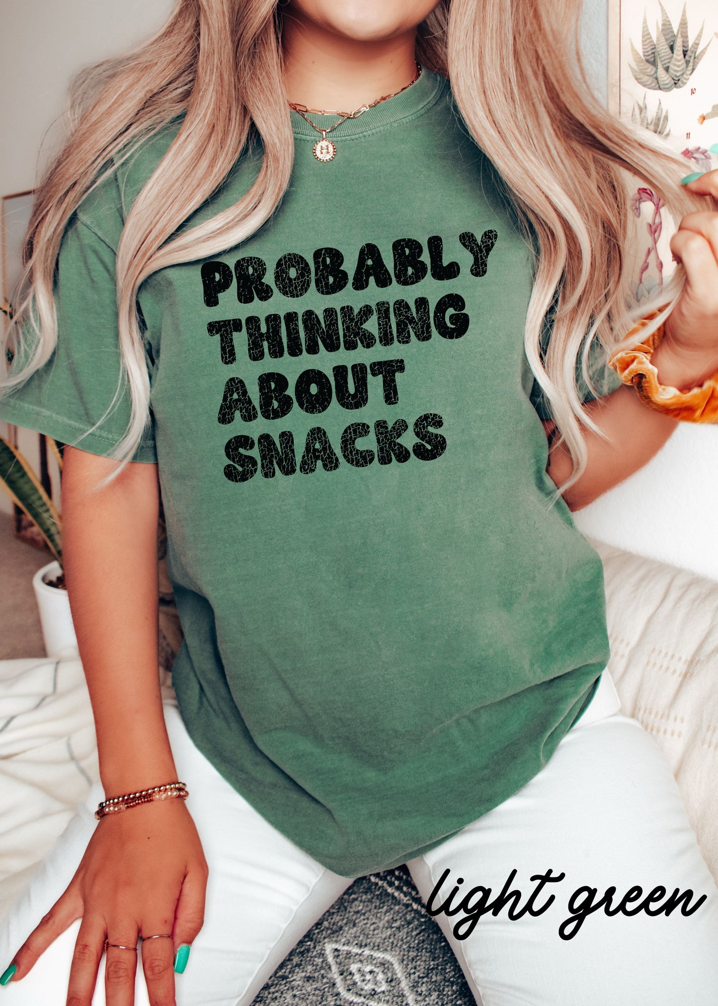 *Thinking About Snacks Tee *6 Colors (S-3X) Comfort Colors