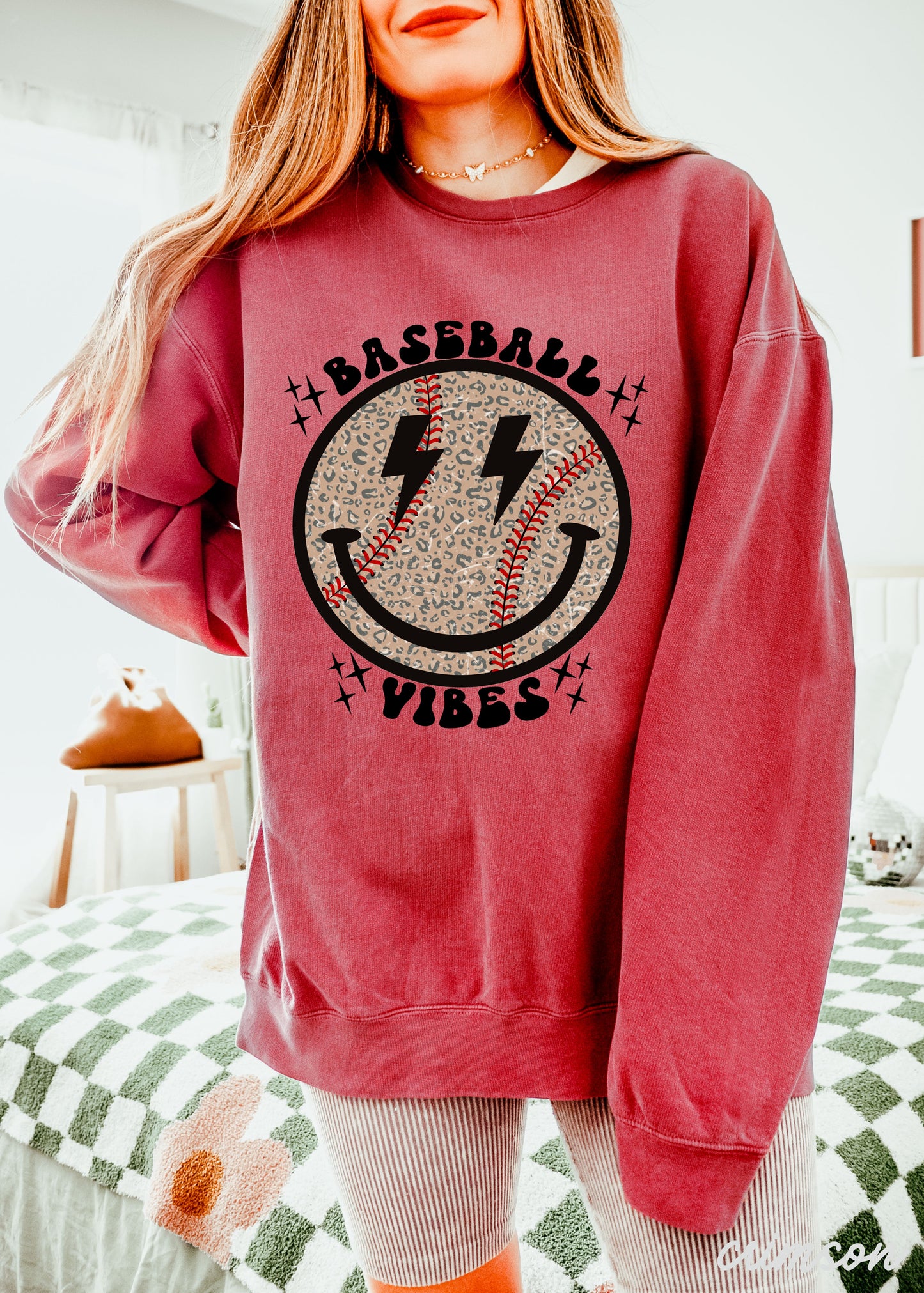 *Baseball Vibes Sweatshirt *Pepper Comfort Colors (S-3X)