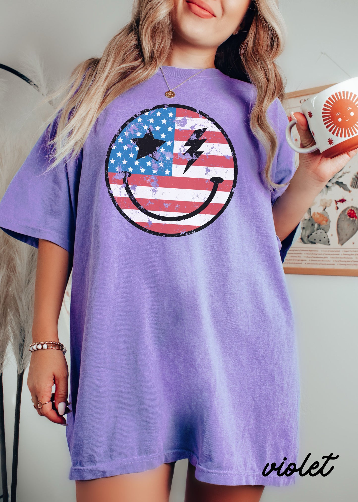 *Happy USA Tee *10 Colors (S-3X)