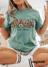 *Personalized Floral MAMA Tee *8 Colors (S-3X)