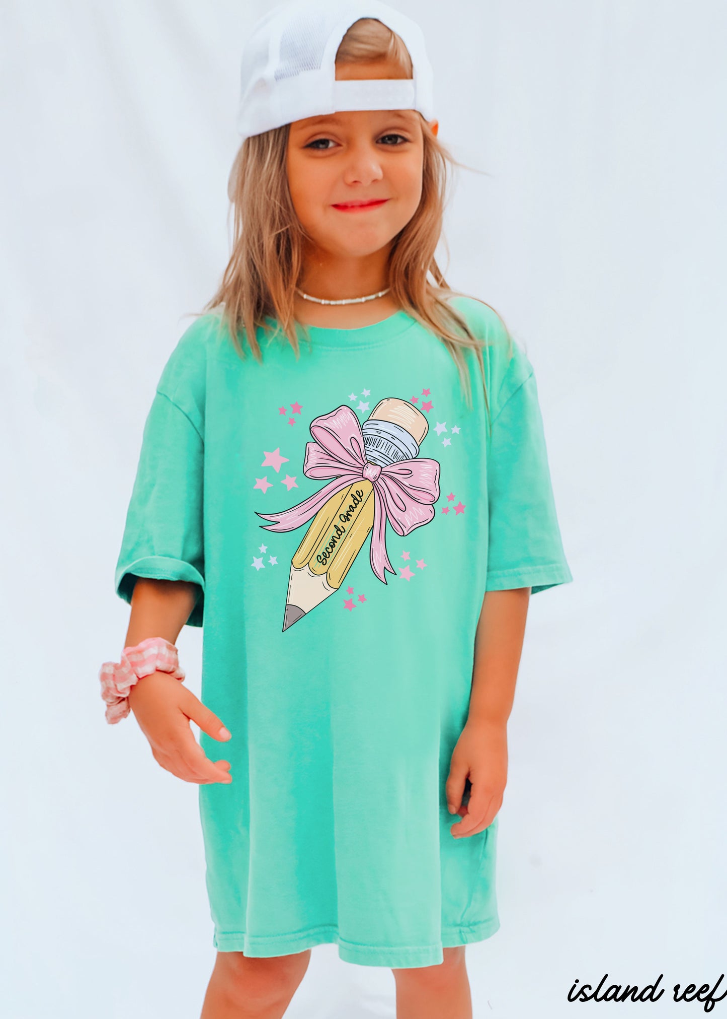 *YOUTH Personalized GRADE Pencil Coquette Tee *8 Colors (S-3X)