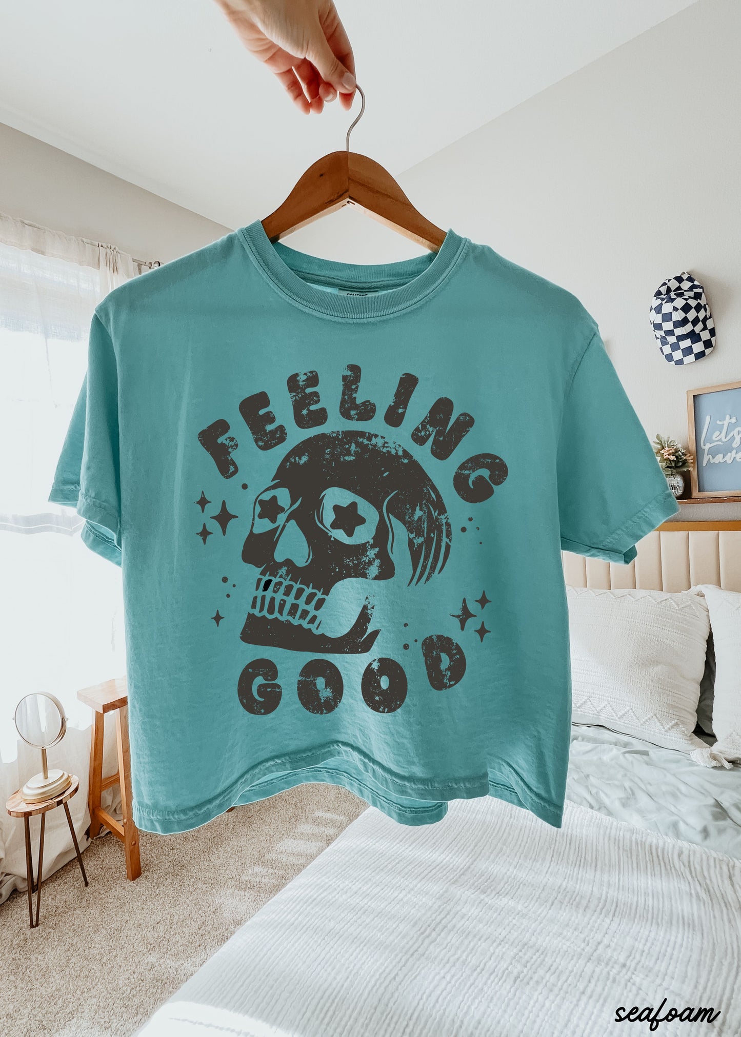 Feeling Good Skull CROP Tee *4 Colors (S-2X)