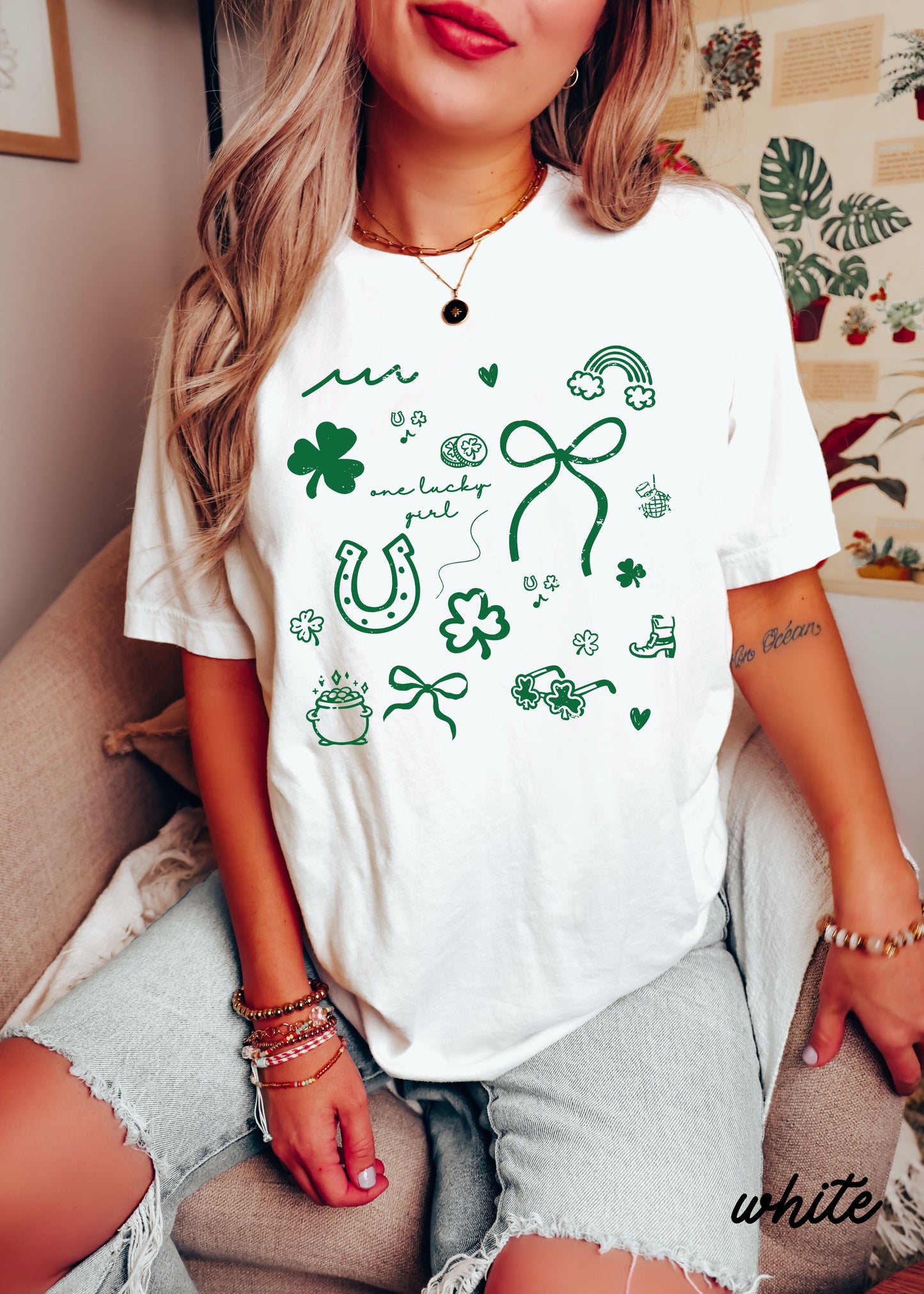 St. Patrick's Day Doodle Comfort Colors Tee *3 Colors (S-3X)