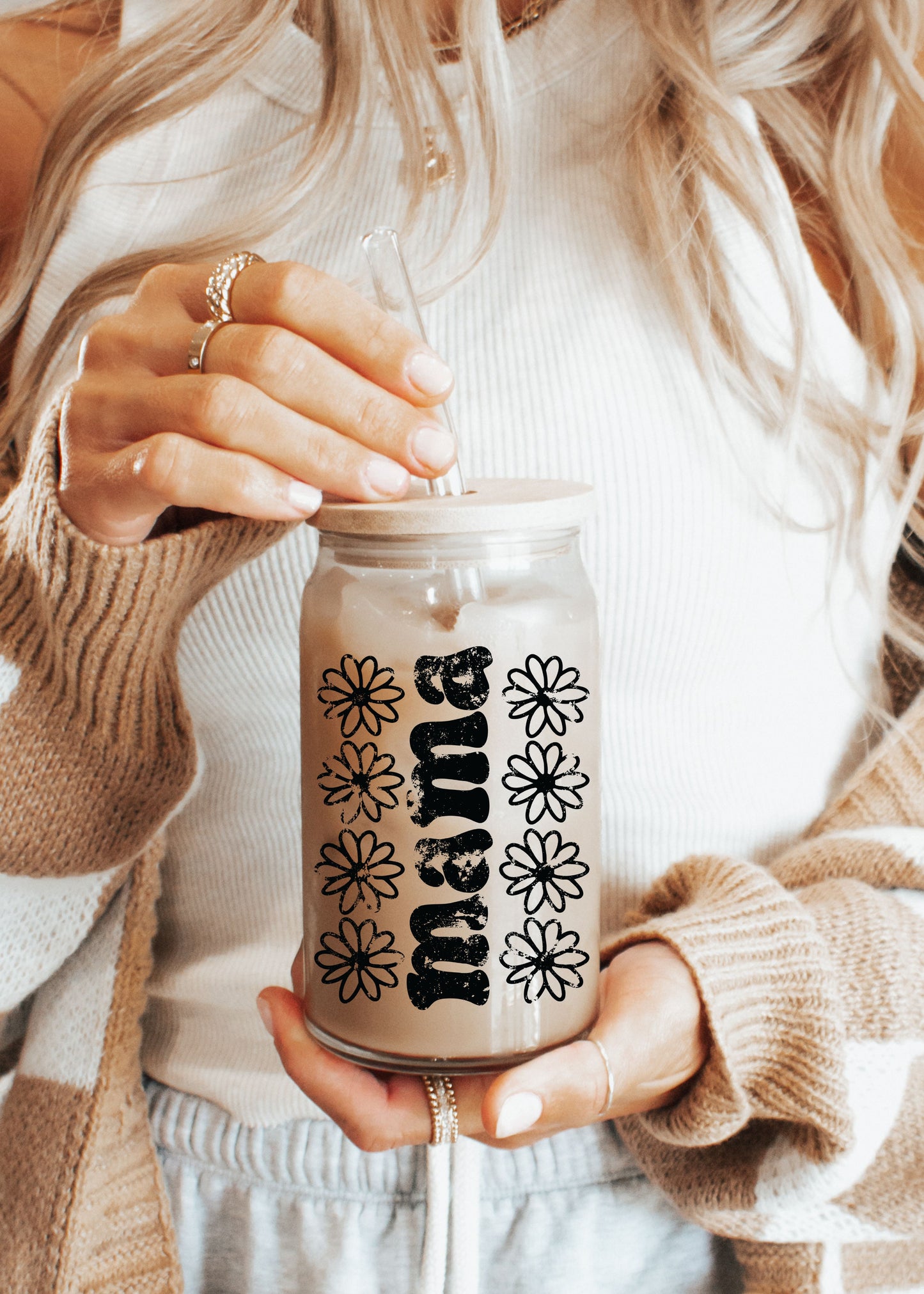 *Mama Daisy Glass Sipper Cup