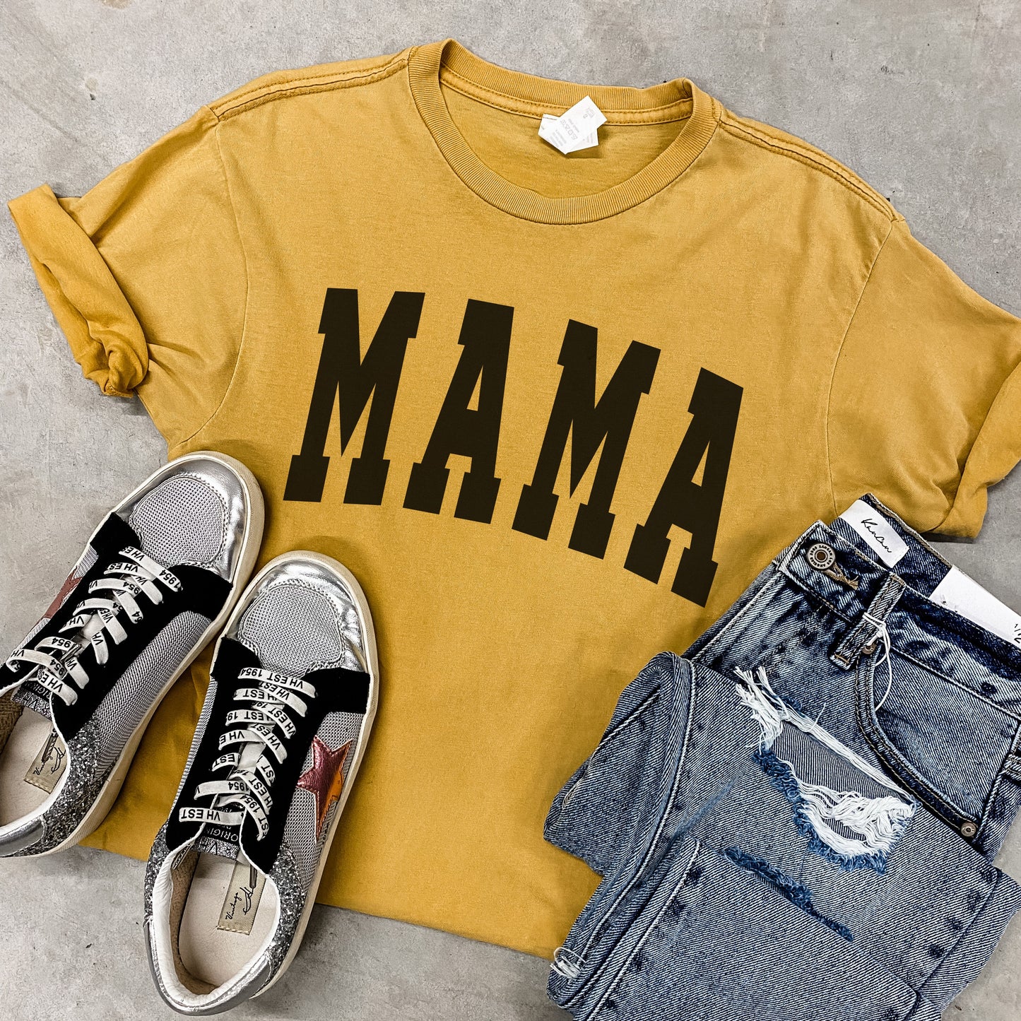 Pre Order: Mama Tee *MUSTARD (S-3X)