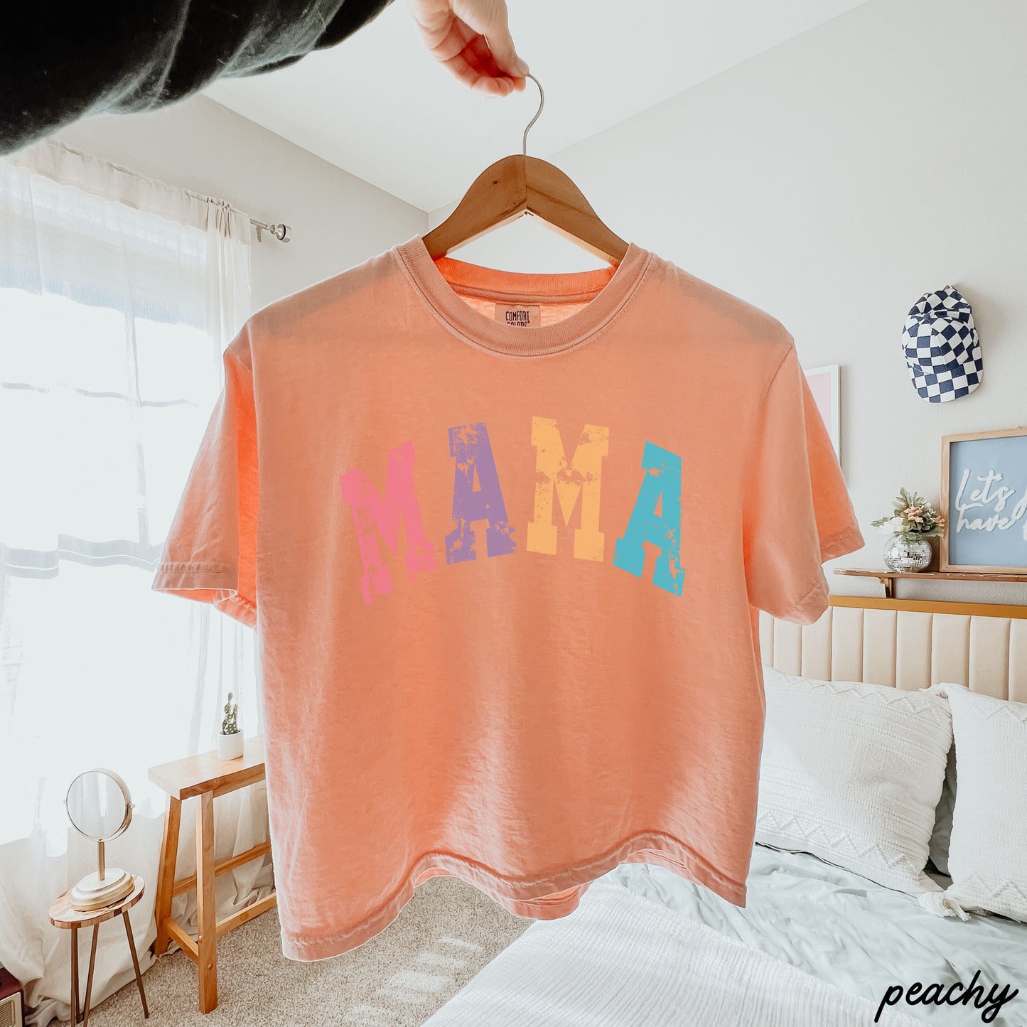 *COLORFUL Mama University CROP Tee *3 Colors (S-2X)