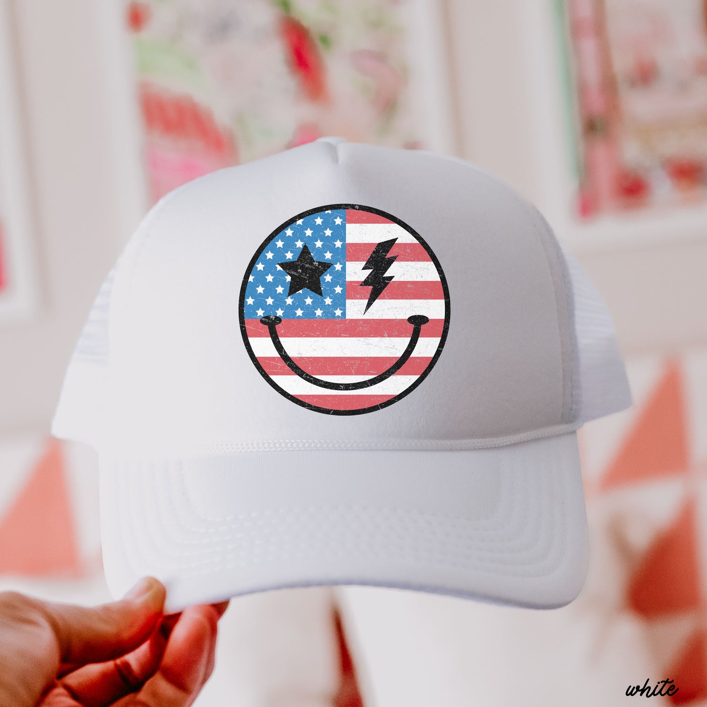 Happy USA Trucker Hat *8 COLORS