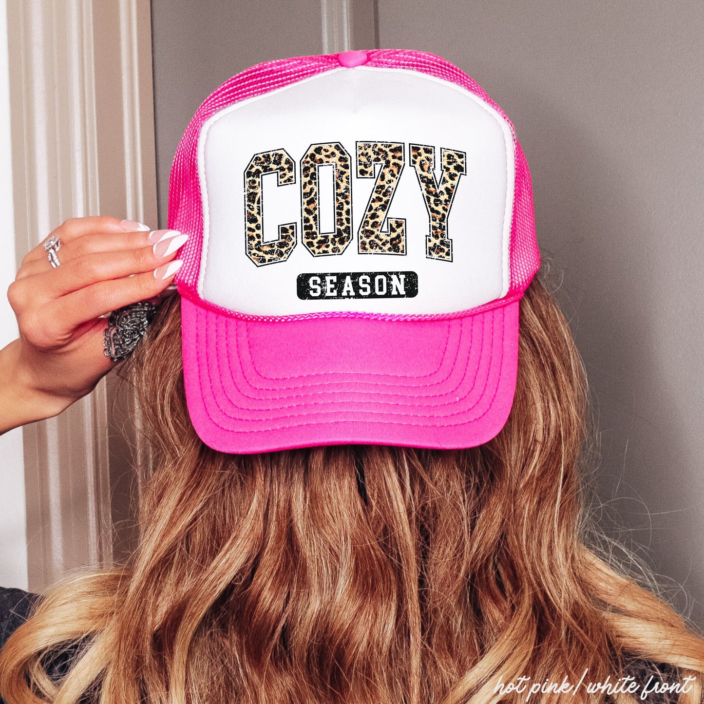 Leopard Cozy Season Trucker Hat *10 COLORS