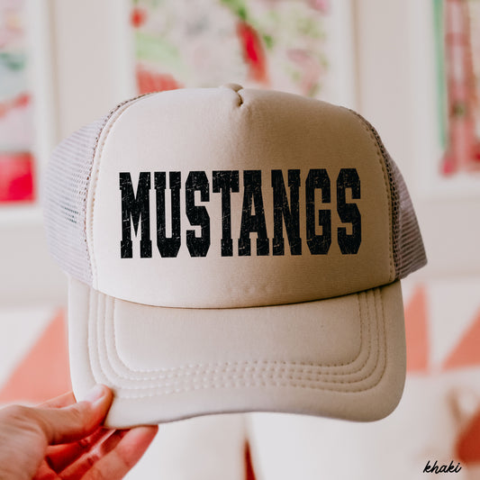 CUSTOM Mascot University Font Trucker Hat *13 Colors