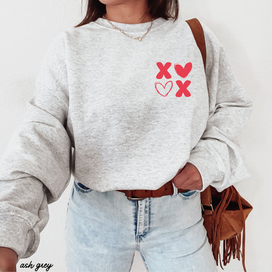Pocket XOXO Sweatshirt *8 Colors (S-3X)