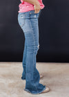Risen MID RISE Buttonfly Flare Jeans (1-15 & 1X-3X) *MEDIUM WASH