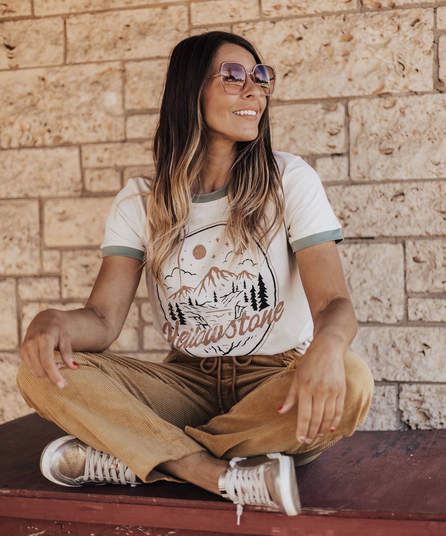 Ann Corduroy Ruffle Top Pants *DIJON