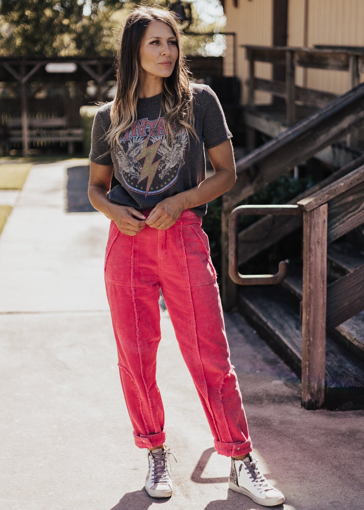 Pol Corduroy Pants *PINK