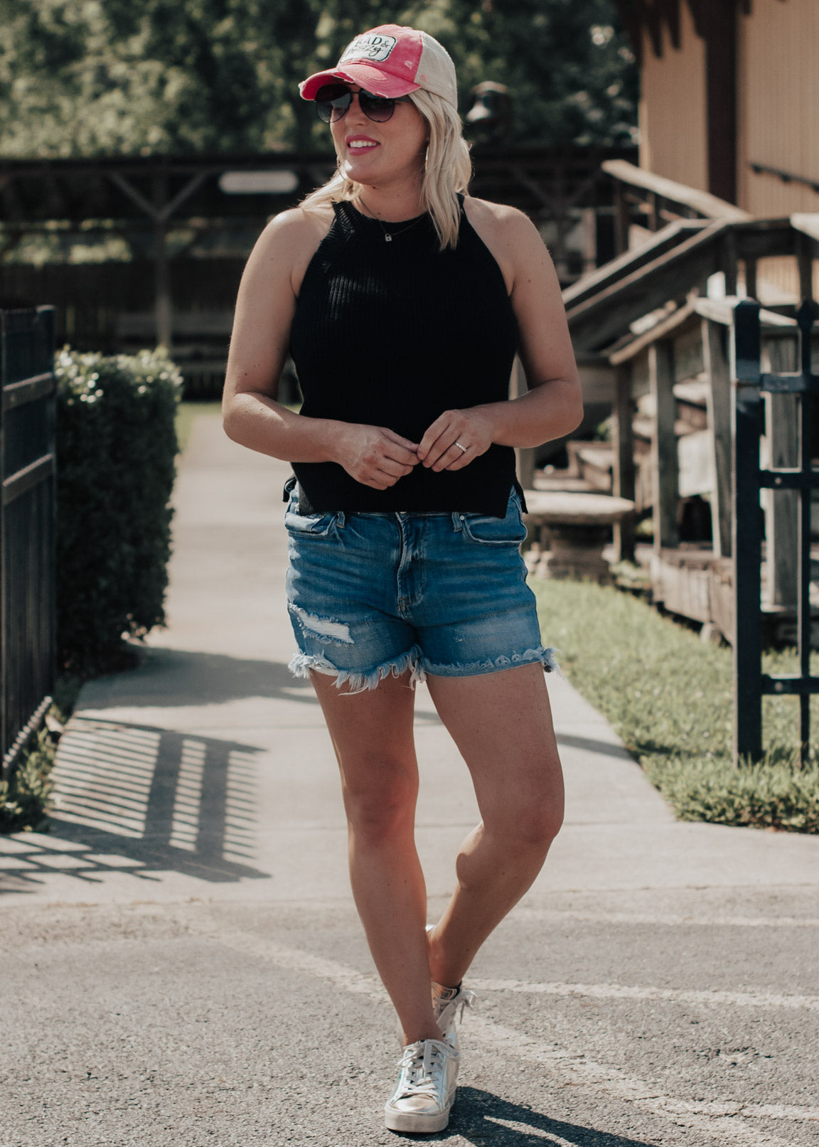 LARGE: Morgan Knit Halter Top *BLACK