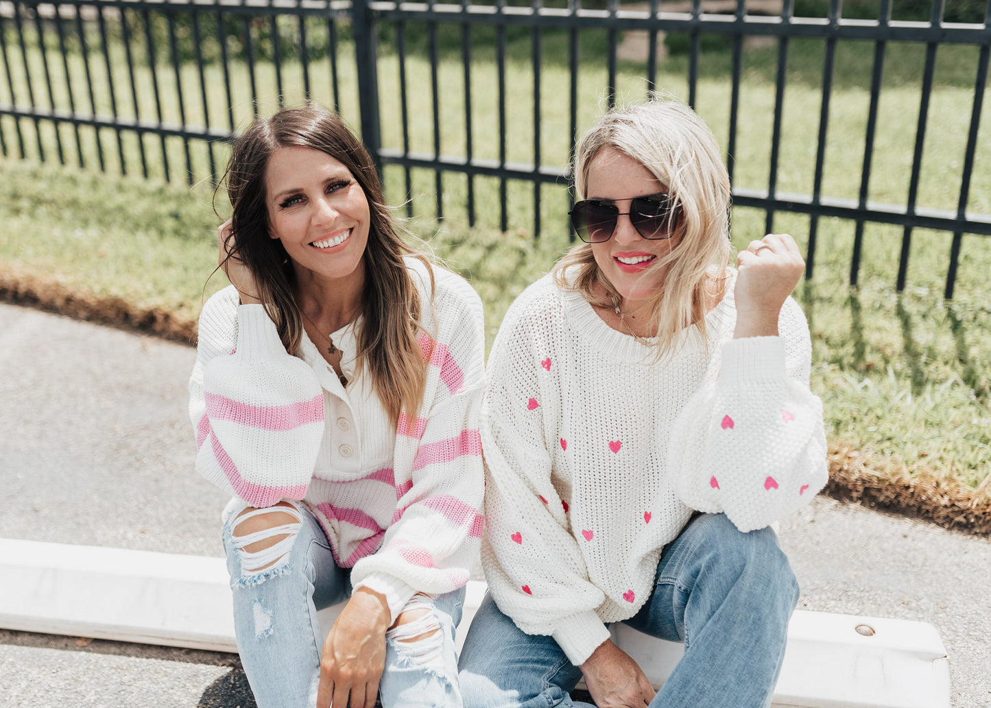 Heart Sweater (S-3X) *PINK