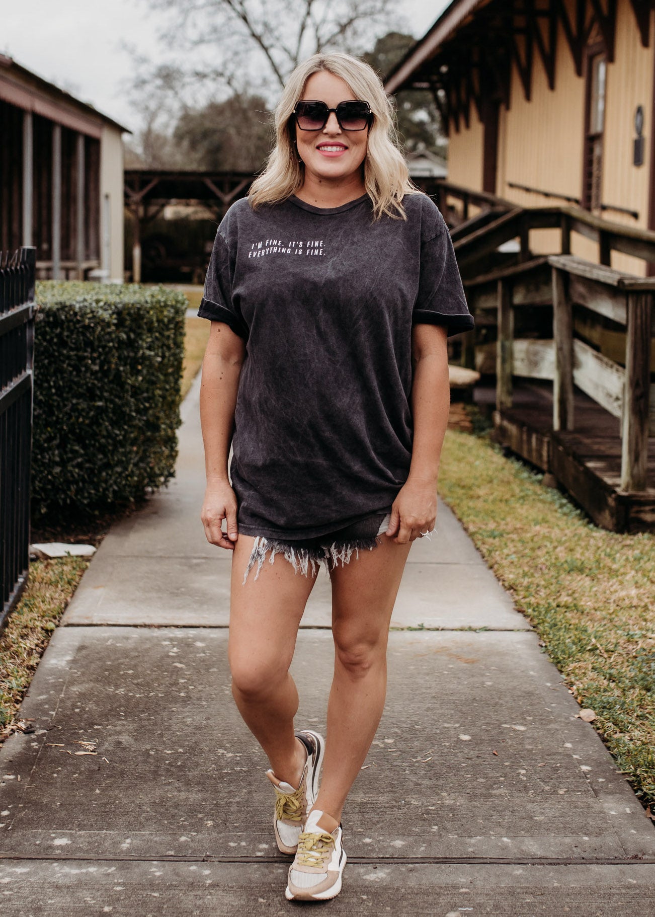 Everything is Fine Tee *Vintage Black (S-3X)