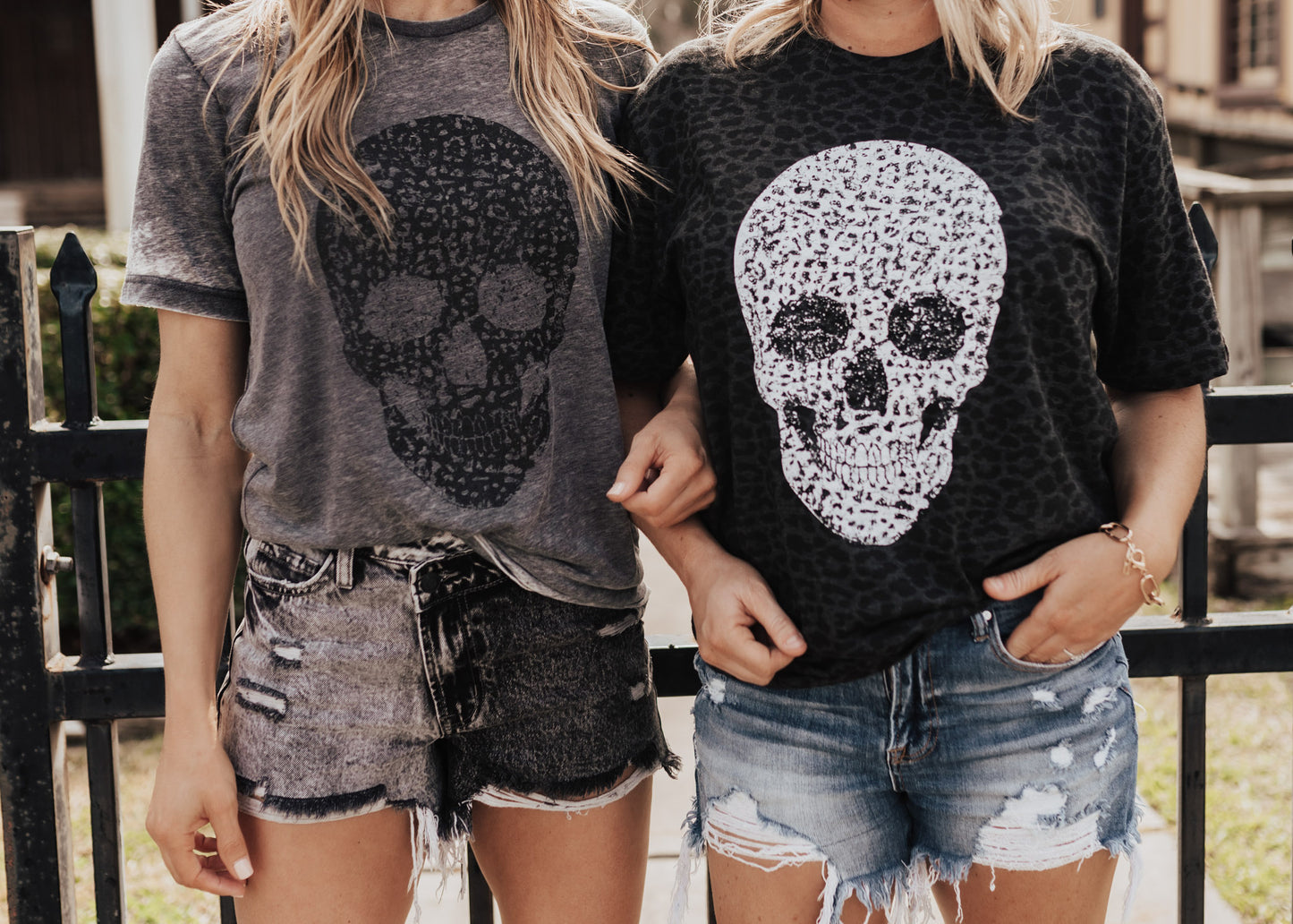 PRE-ORDER: Skull Tee *Grey Acid Wash (S-2X)