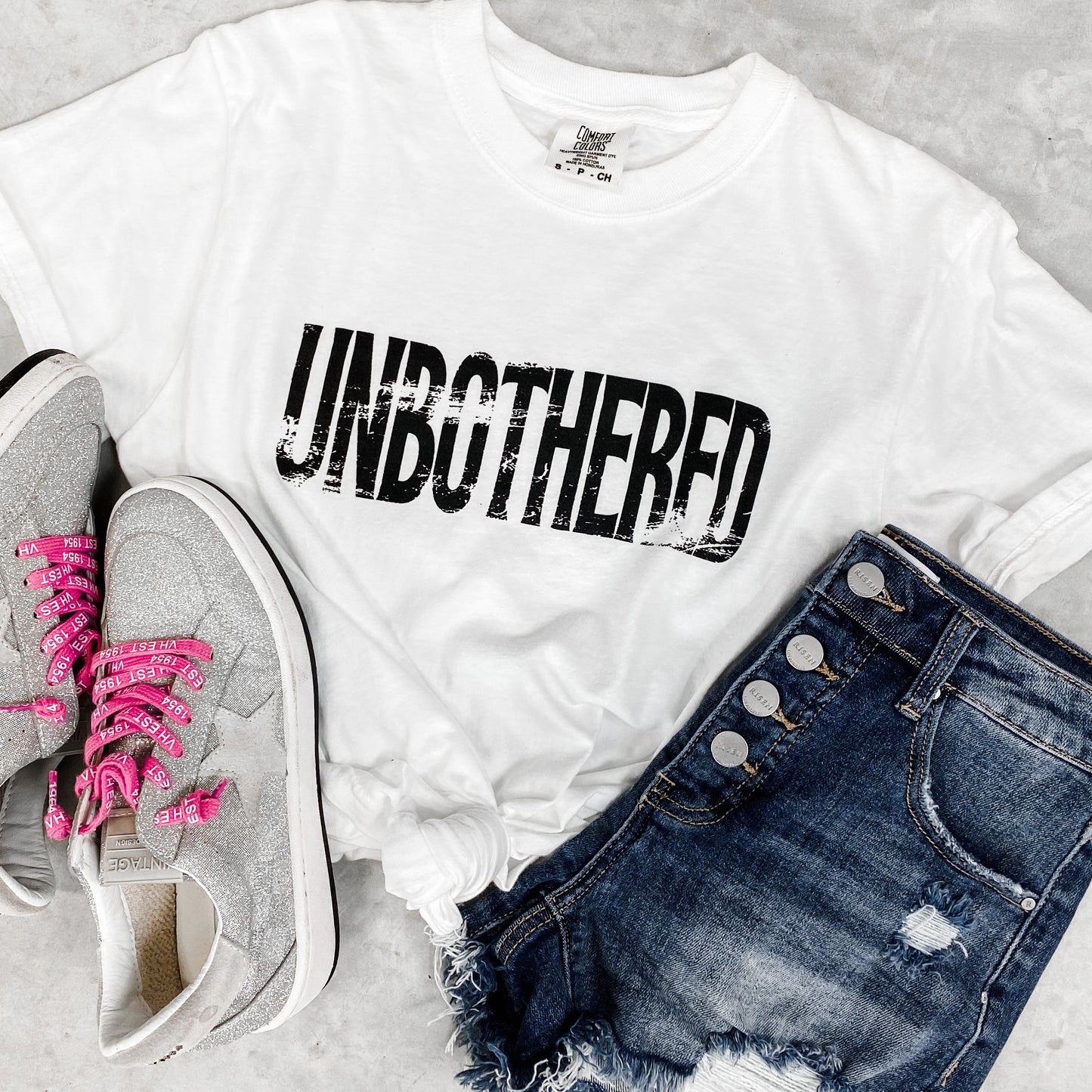 Unbothered Tee *White (S-3X)