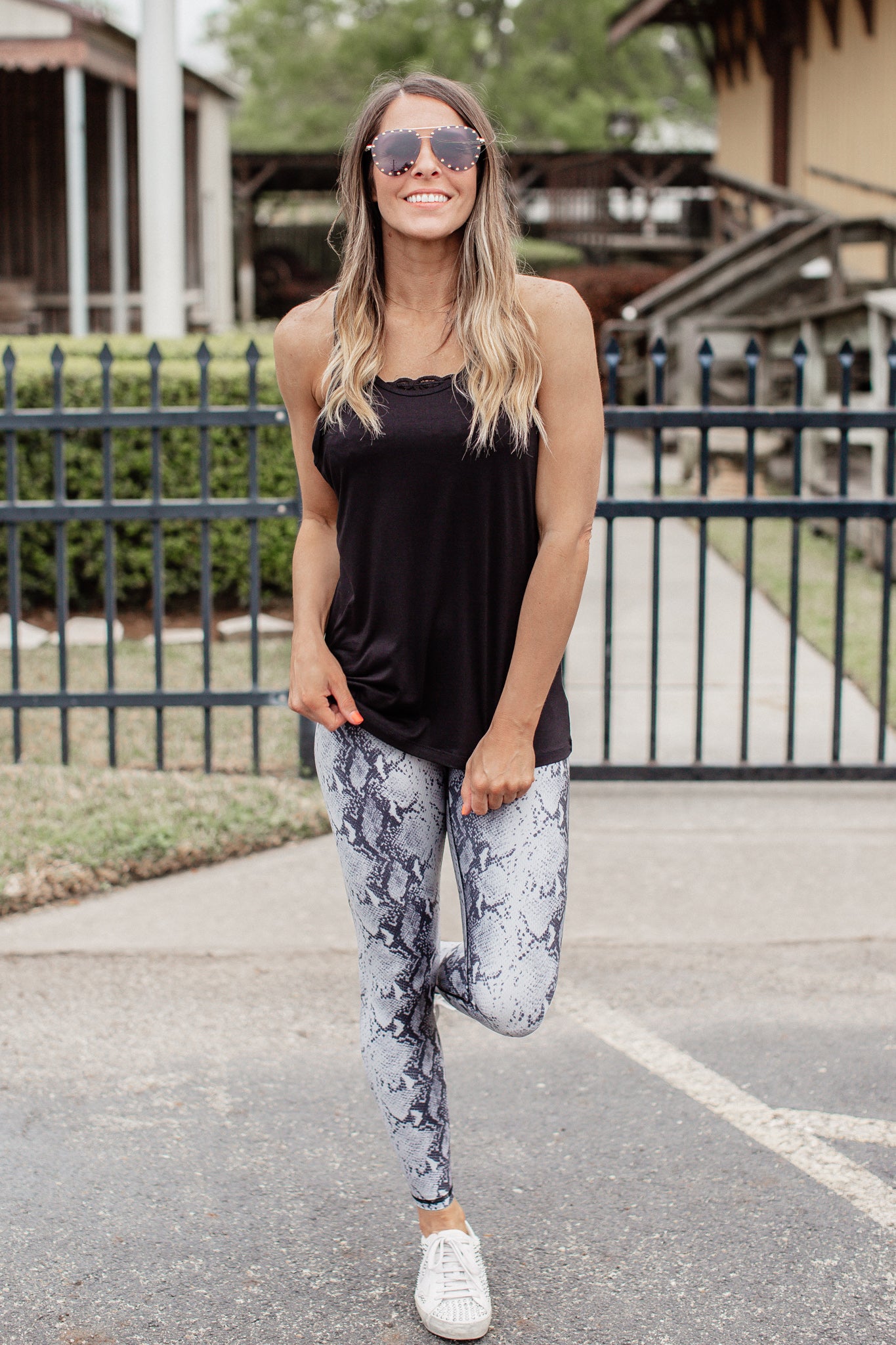 Snake Leggings (S-3X) *GREY/CHARCOAL