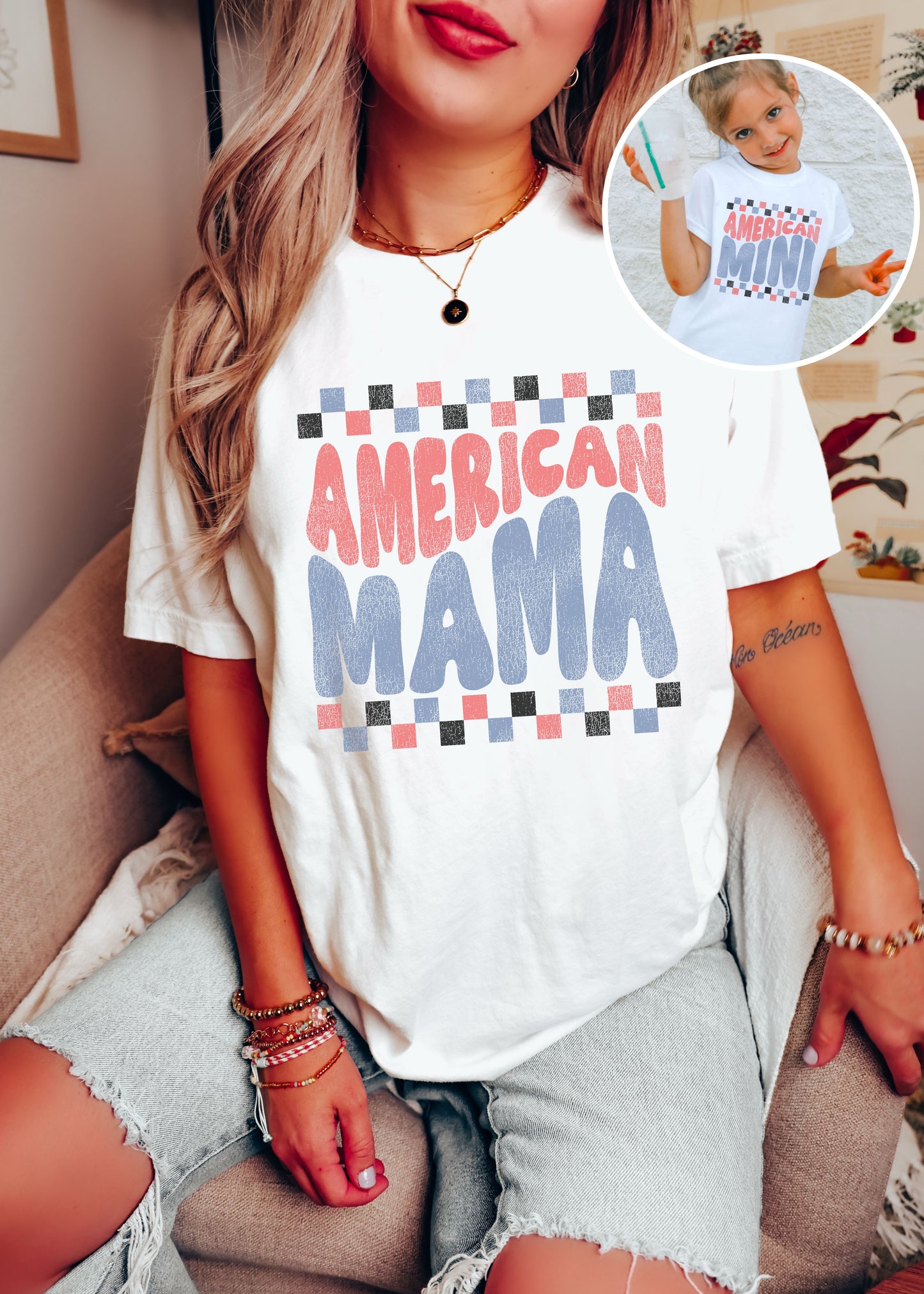 *American Mama Tee *3 Colors (XS-3X)