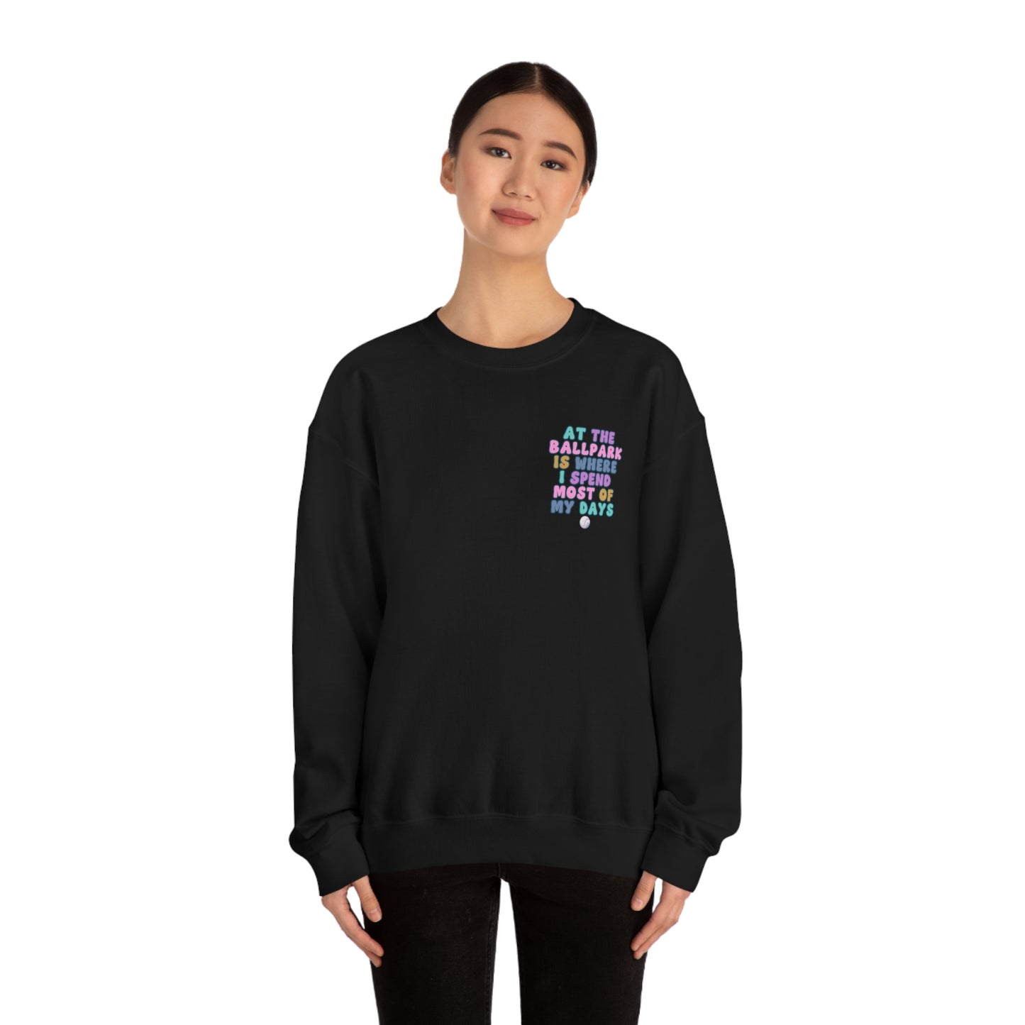 *At the Ballpark Sweatshirt Back Print *5 Colors (S-5X)