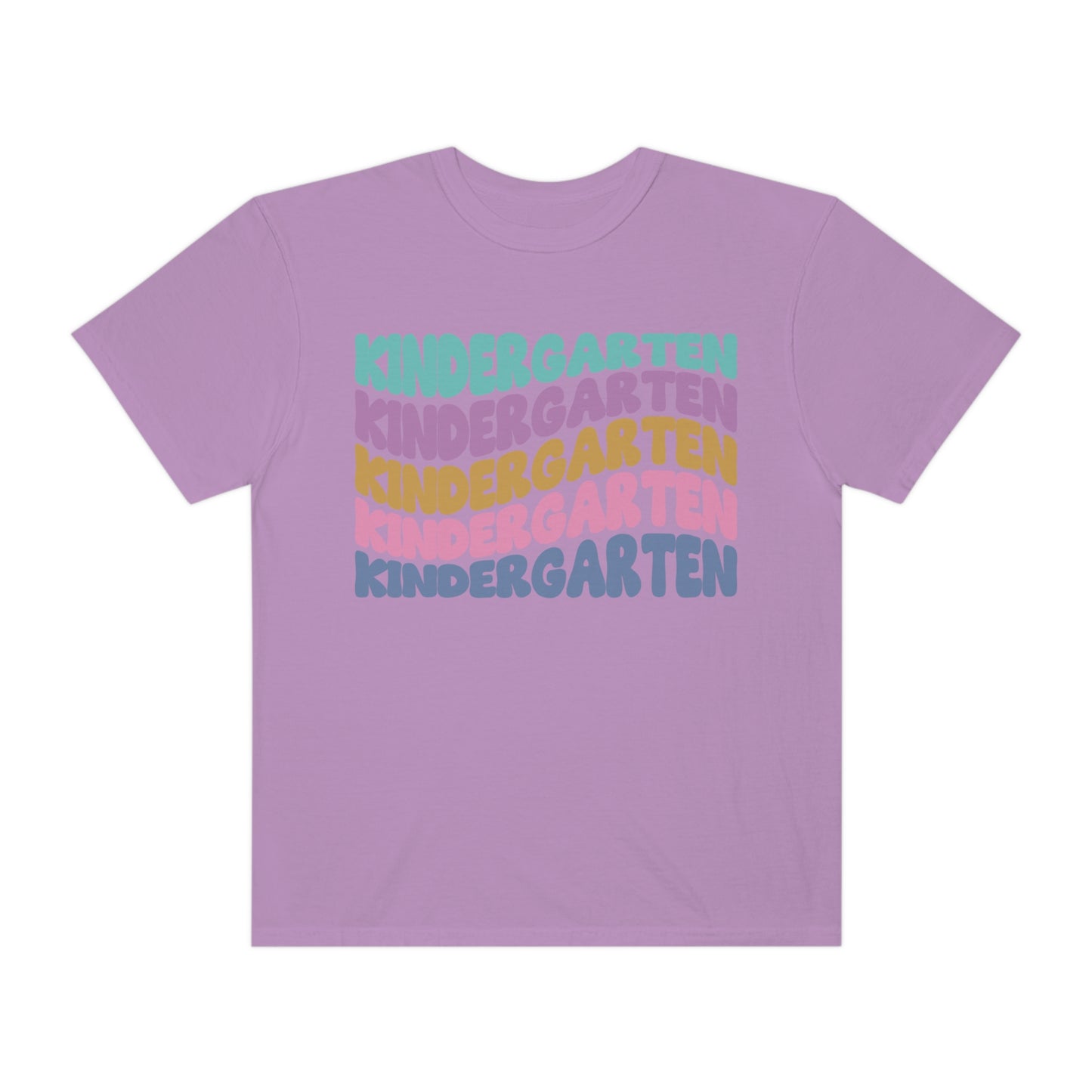 *Personalized KINDERGARTEN Grade Wavy Tee *8 Colors (S-4X)