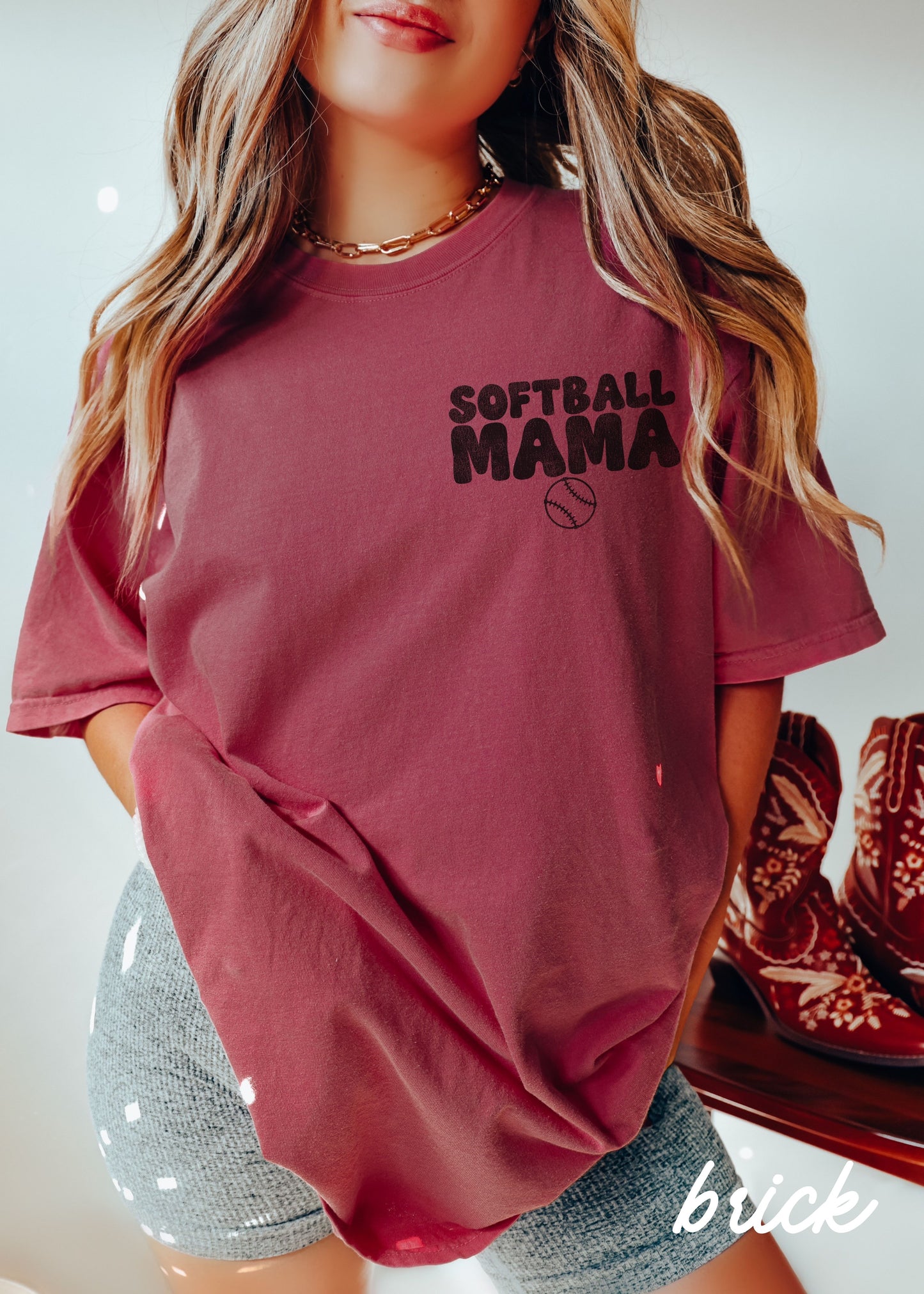 *Loud Mouth SOFTBALL Mama Tee *10 Colors (S-4X)