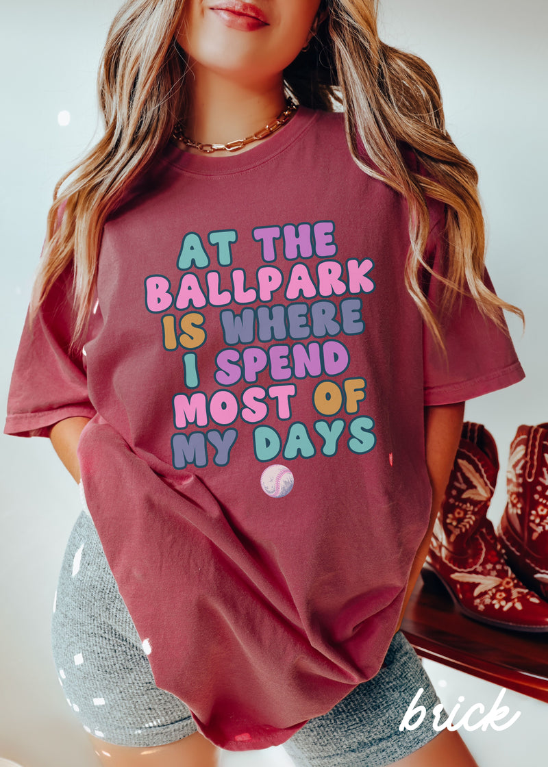 *At the Ballpark Tee *11 Colors (S-4X)