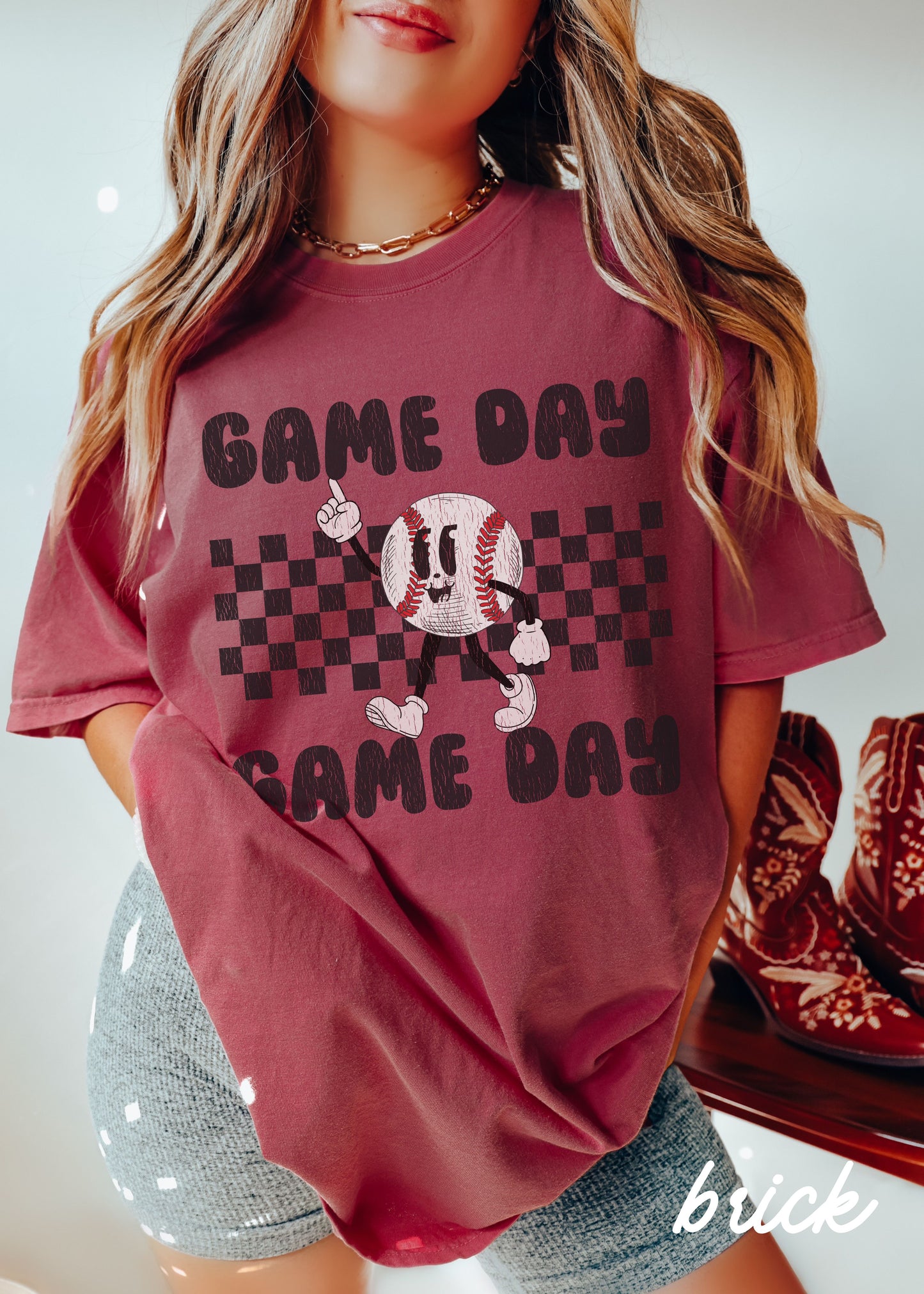 *Game Day Baseball Mascot Tee *10 Colors (S-4X)