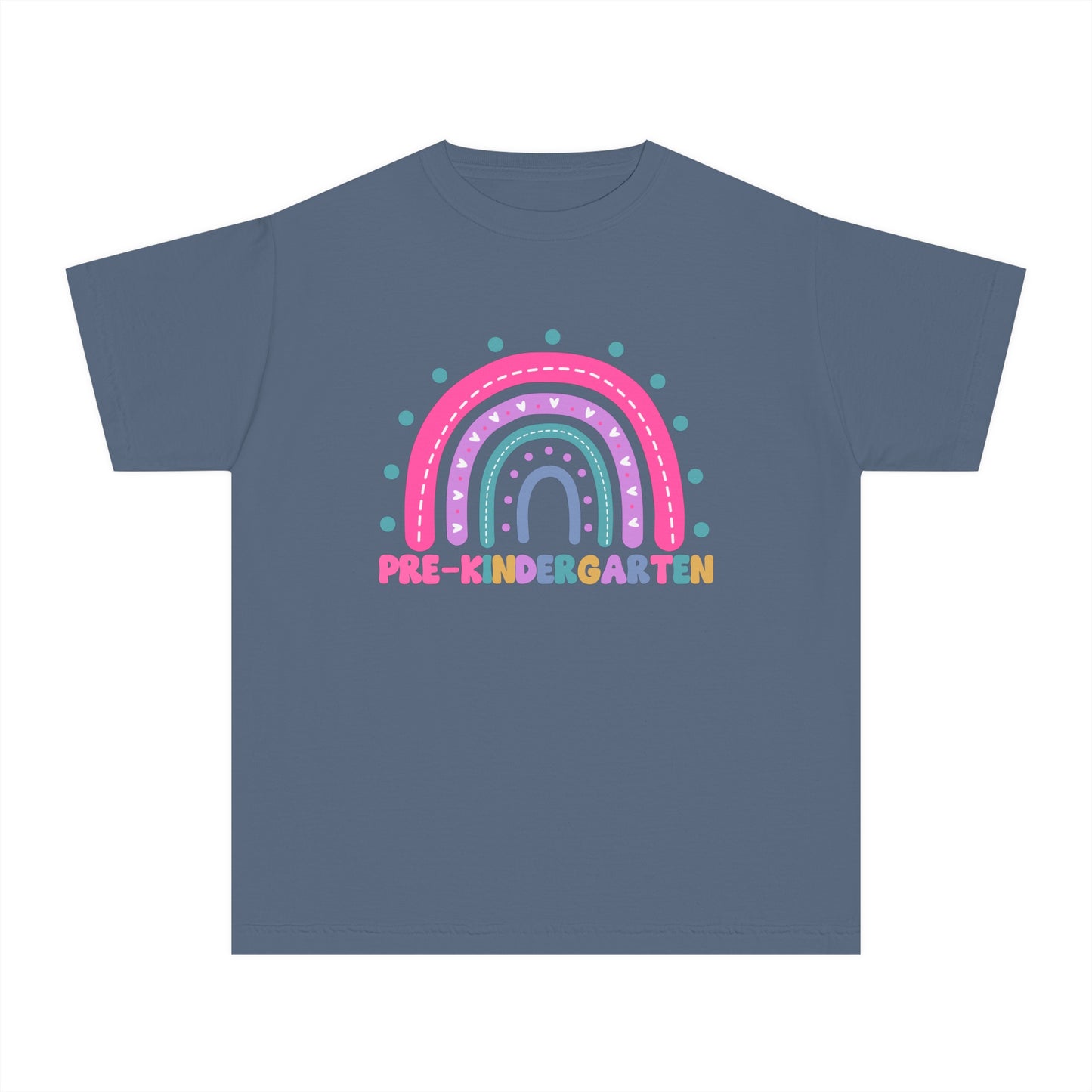 *Youth PRE-K Grade Rainbow Tee *8 Colors (XS-XL)