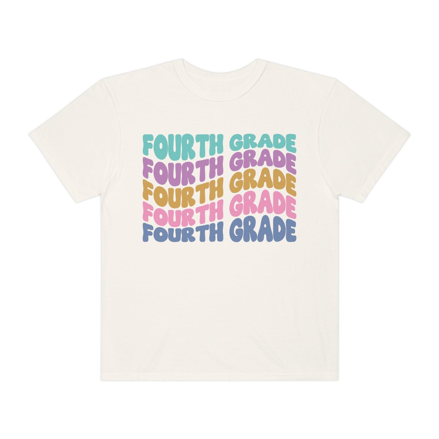 *Personalized FOURTH Grade Wavy Tee *8 Colors (S-4X)