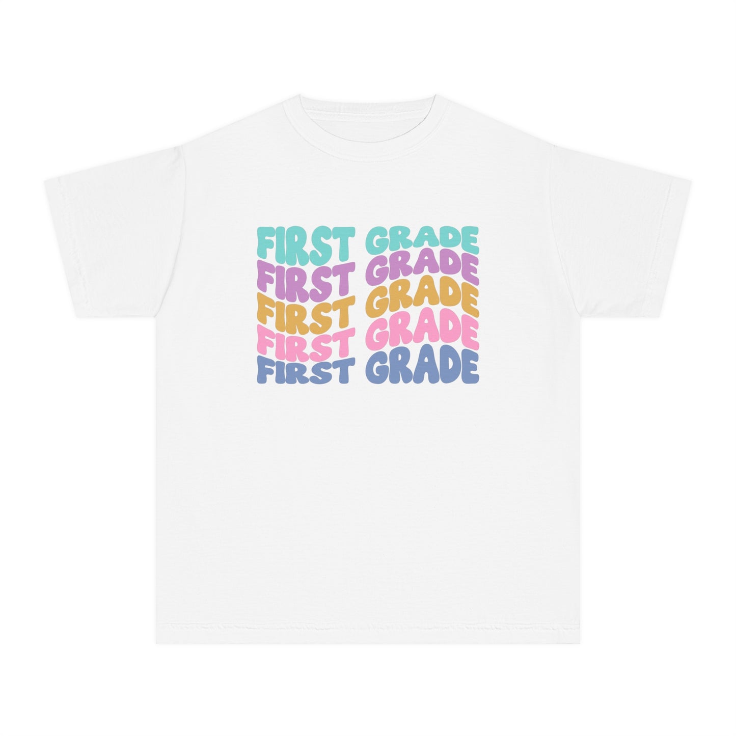 *Youth FIRST Grade Wavy Tee *7 Colors (XS-XL)