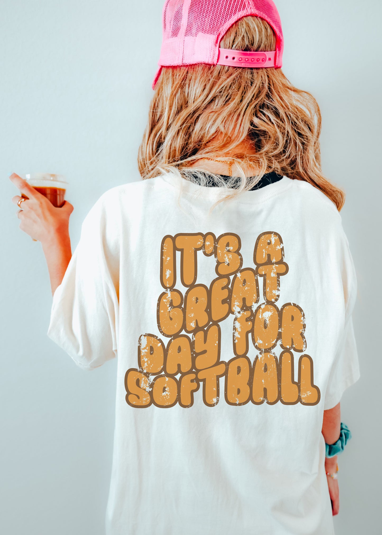 *PERSONALIZED Great Day for SOFTBALL Back Print Tee *9 Colors (S-4X)