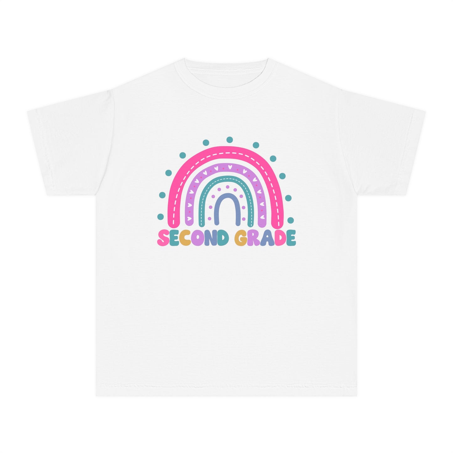 *Youth SECOND Grade Rainbow Tee *8 Colors (XS-XL)