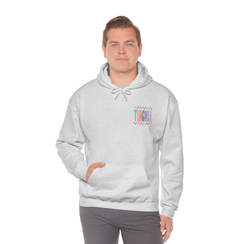 Copy of *Checkered Teacher Hoodie *4 Colors (S-5X)